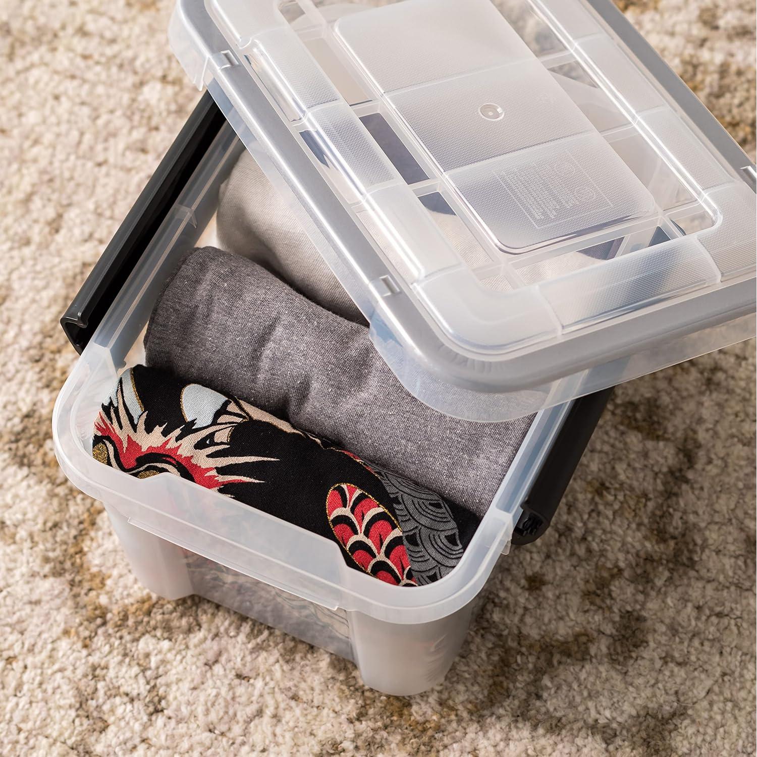 Contenedores de Almacenamiento IRIS USA 6 Qt con Tapa - 6 Piezas