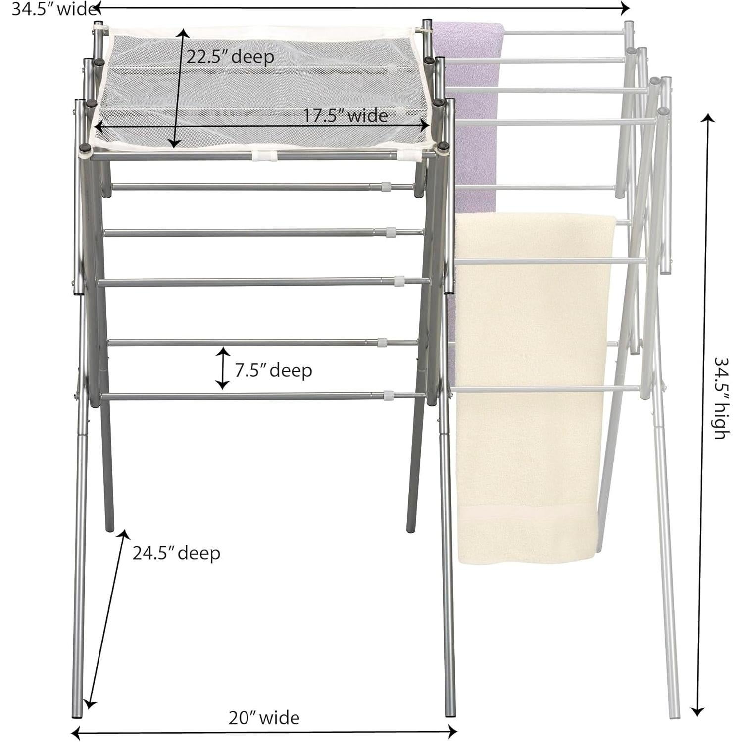 Soporte Plegable Expandible para Secar Ropa Esenciales del Hogar