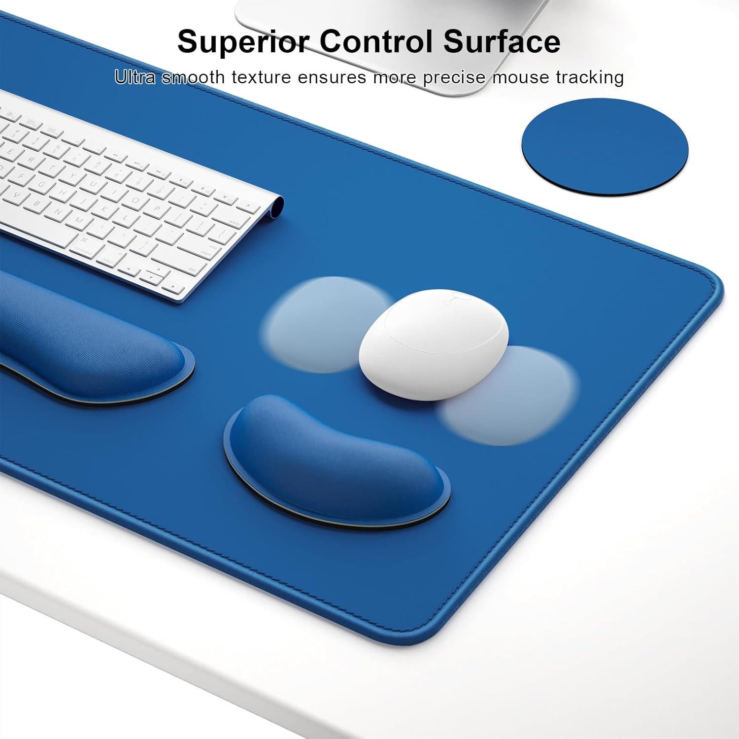 Conjunto de Reposamuñecas y Alfombrilla Dapesuom XXL Azul