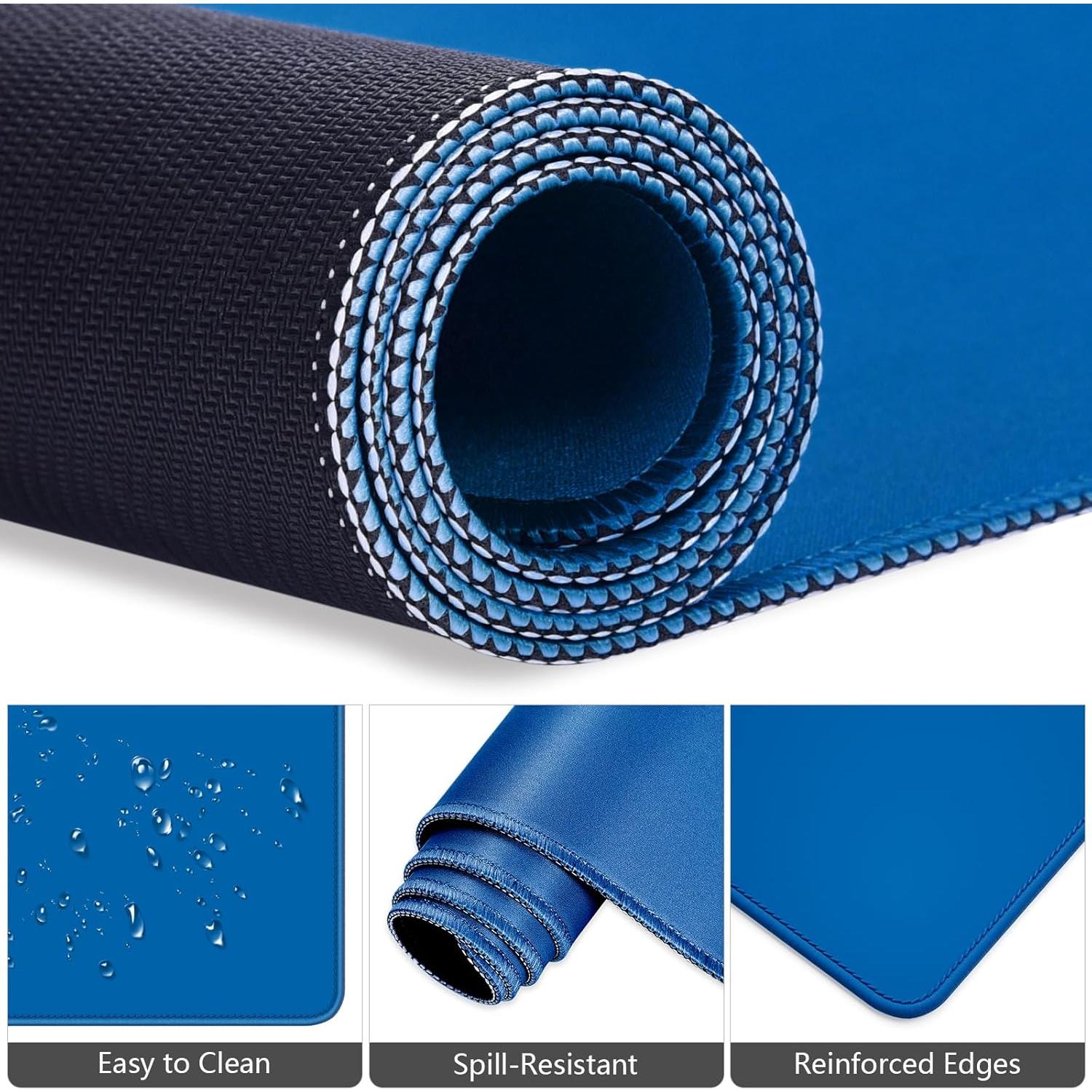 Conjunto de Reposamuñecas y Alfombrilla Dapesuom XXL Azul