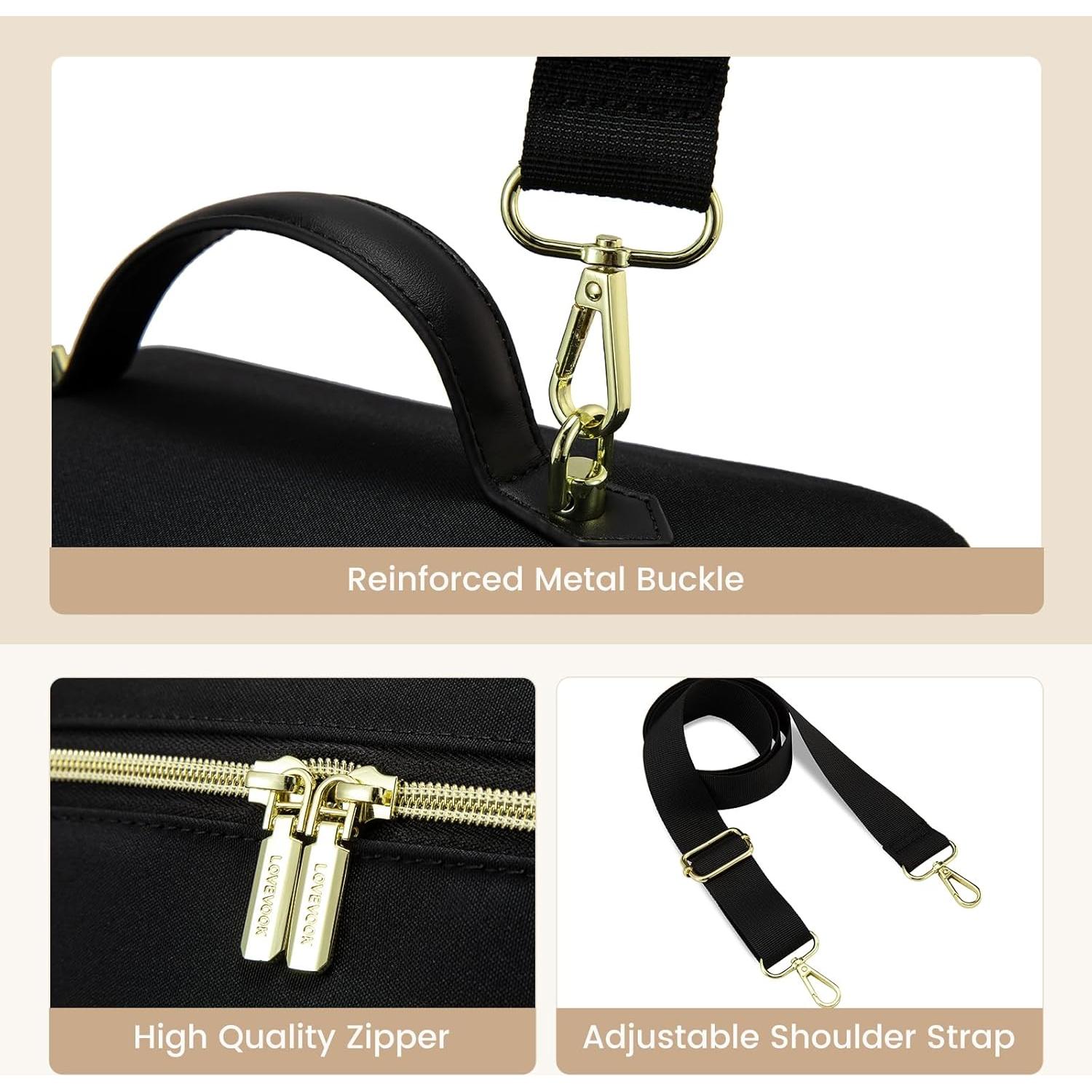 Bolsa de Almuerzo Aislada LOVEVOOK 6.5L Negra para Adultos