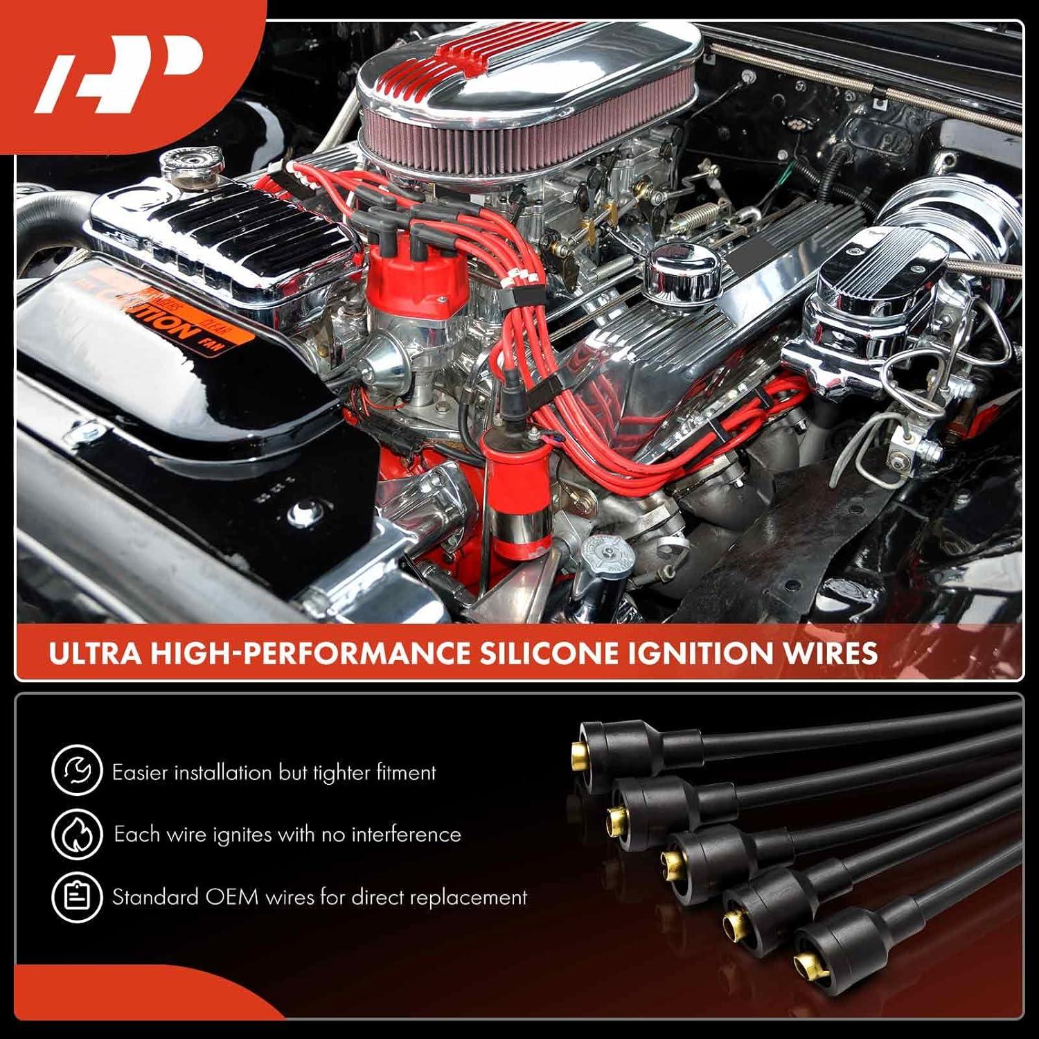 Juego de Cables de Bujía A-Premium 4PCS para Volkswagen 2.0L