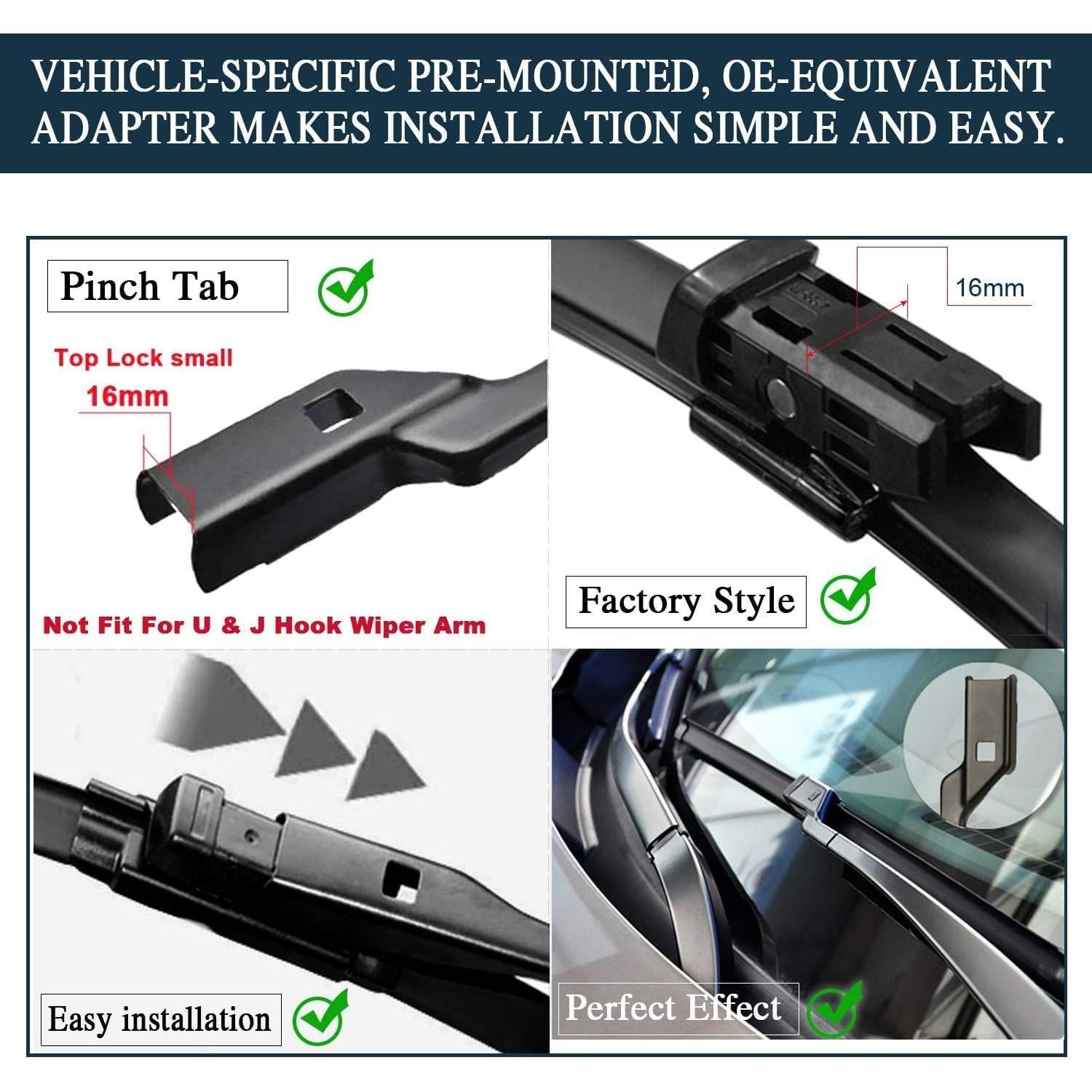 Limpiaparabrisas AUTOBOO 26"+18"+11" para VW Golf GTI e-Golf