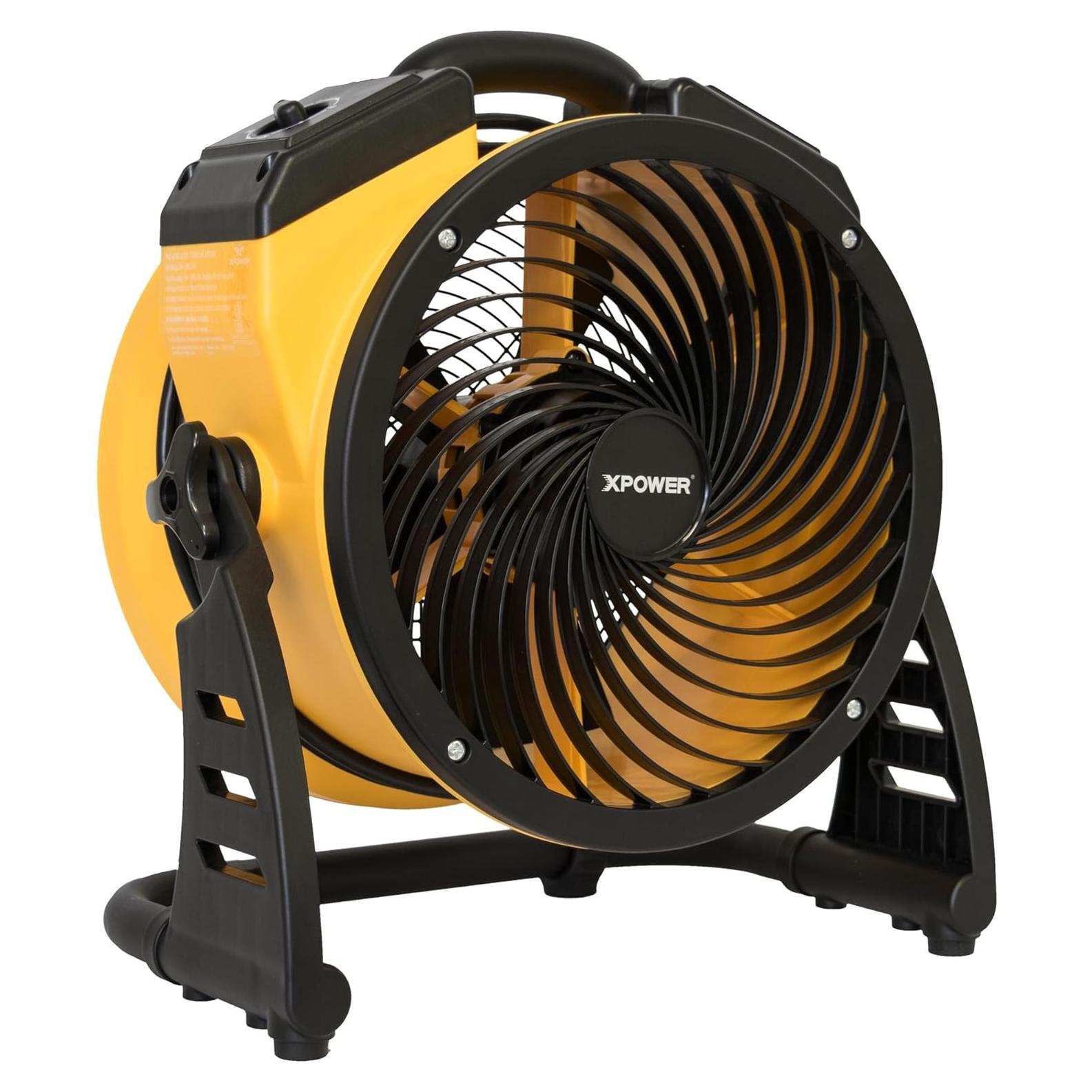 Ventilador de Piso XPOWER FC-100 1100 CFM 27.94 cm Amarillo