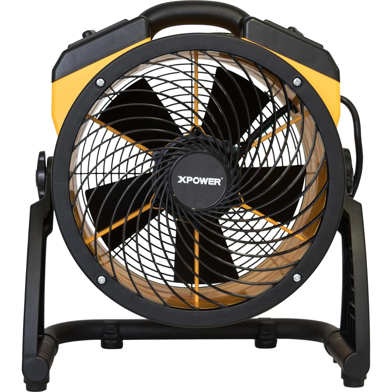 Ventilador de Piso XPOWER FC-100 1100 CFM 27.94 cm Amarillo