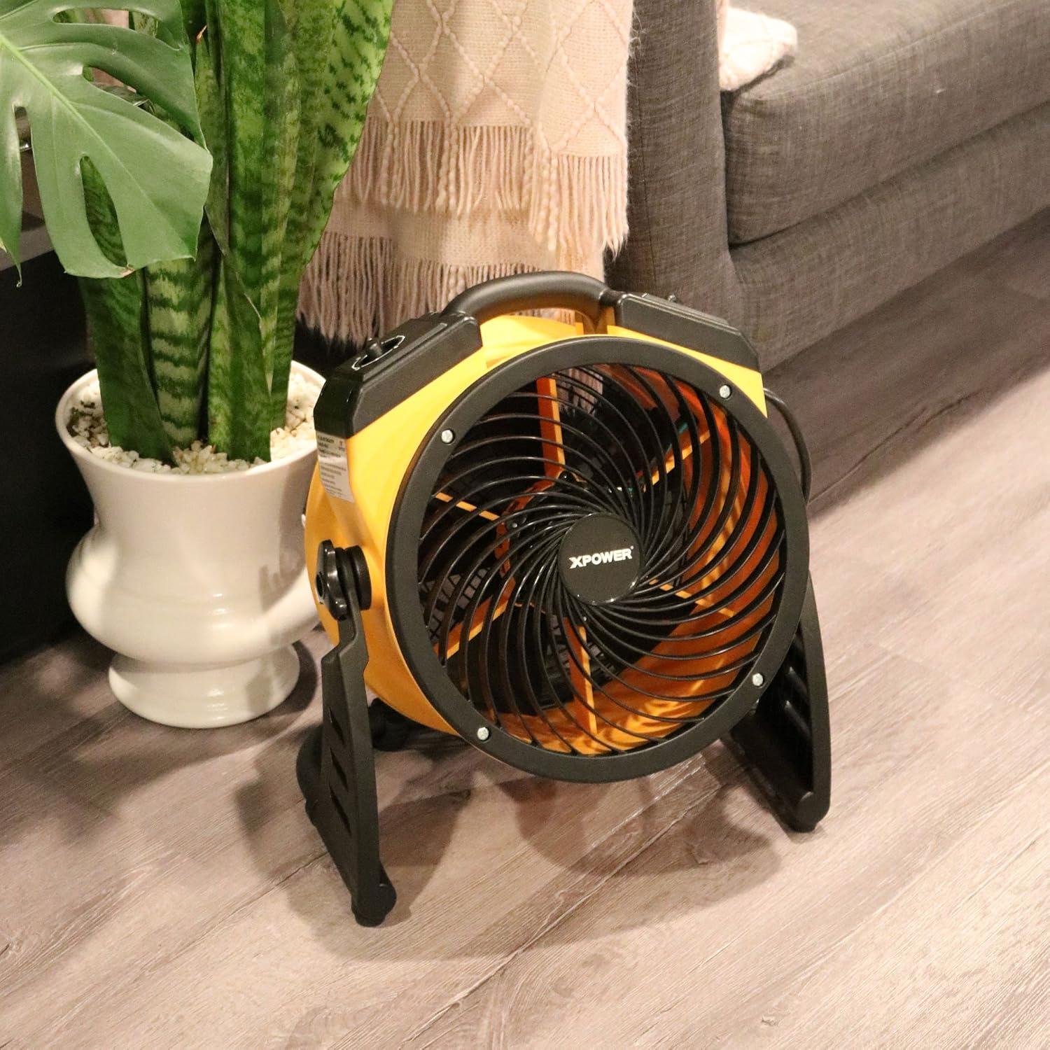 Ventilador de Piso XPOWER FC-100 1100 CFM 27.94 cm Amarillo