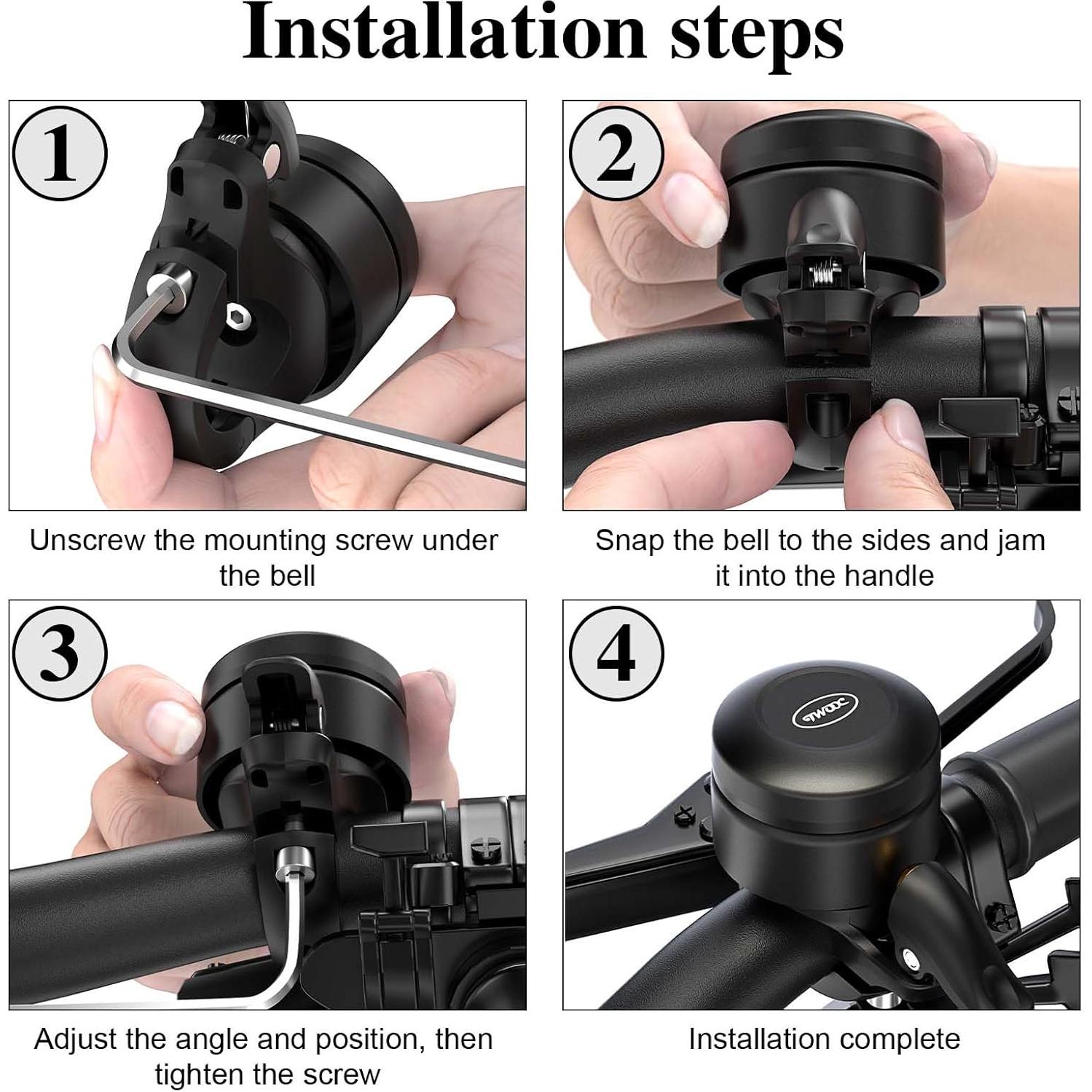 Campana de Bicicleta LESOVI con Soporte para AirTag 120dB
