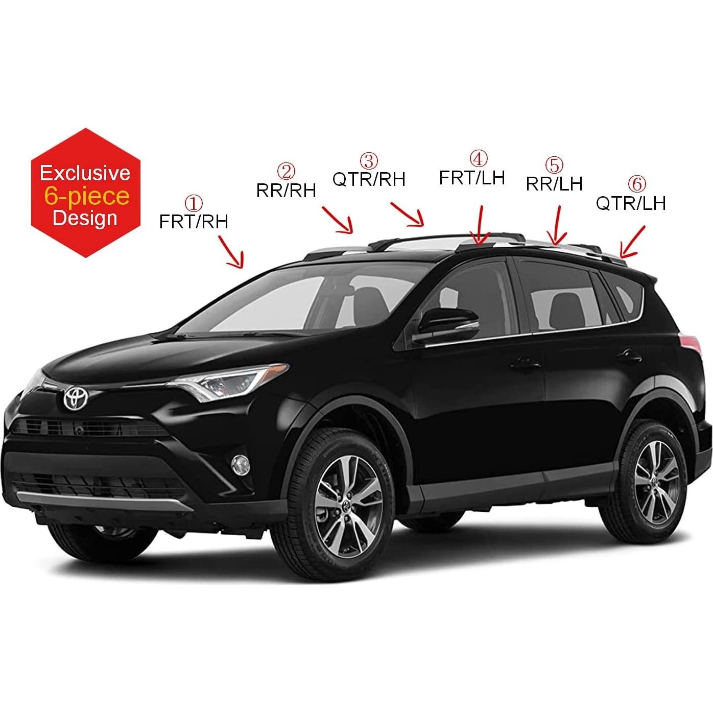 Deflectores de Ventana Ahumados AUTO CLOVER para Toyota RAV4 2013-2018