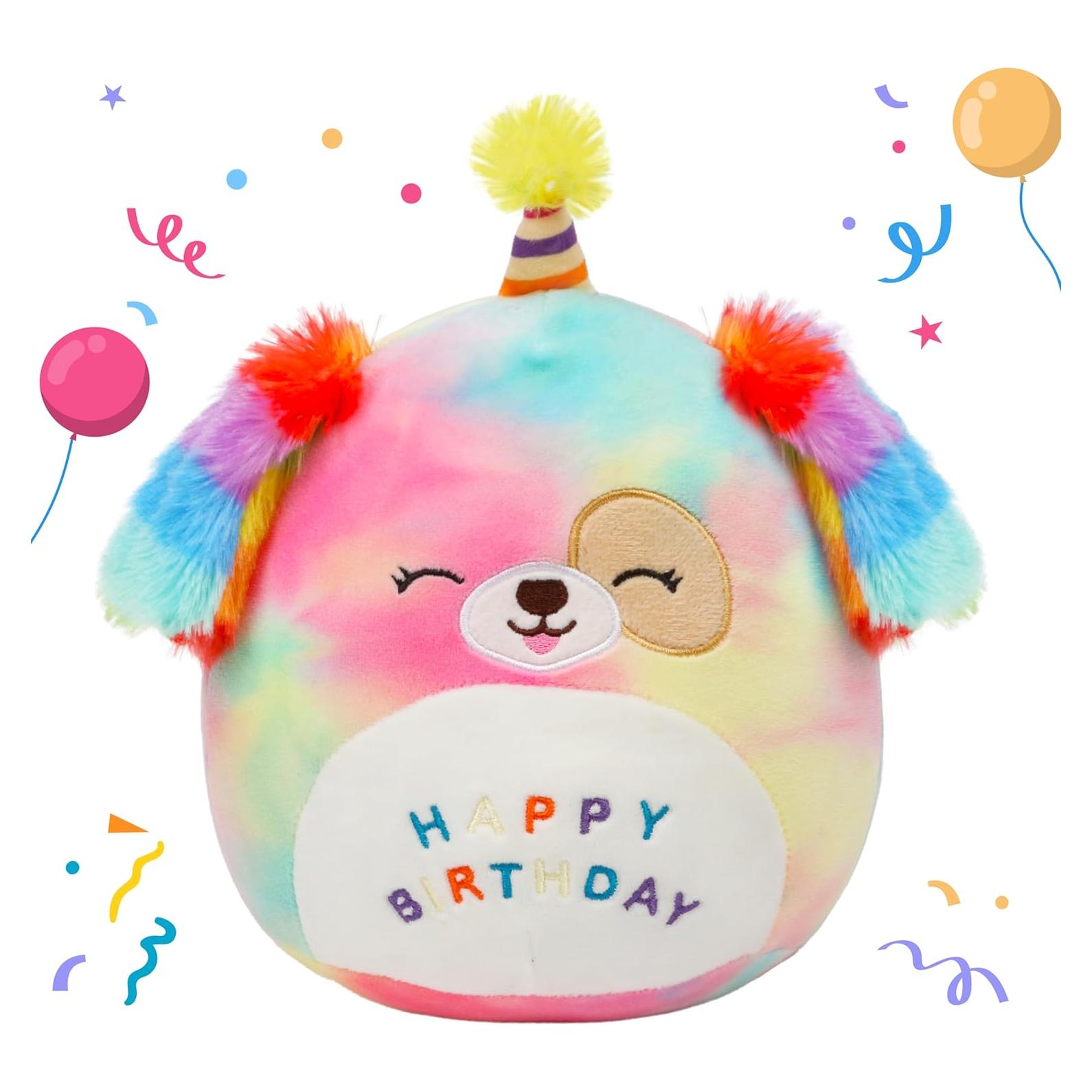 Almohada de Perro de Cumpleaños Easfan 20 cm Arcoíris Peluche
