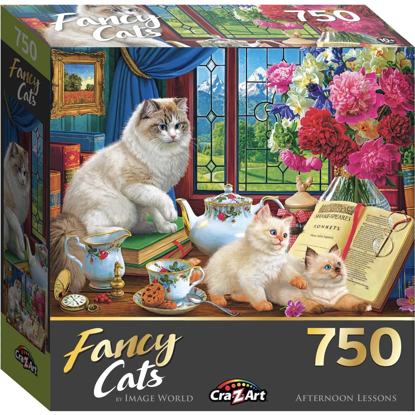 Rompecabezas Cra-Z-Art 750 Piezas Gatos Elegantes Lecciones de Tarde