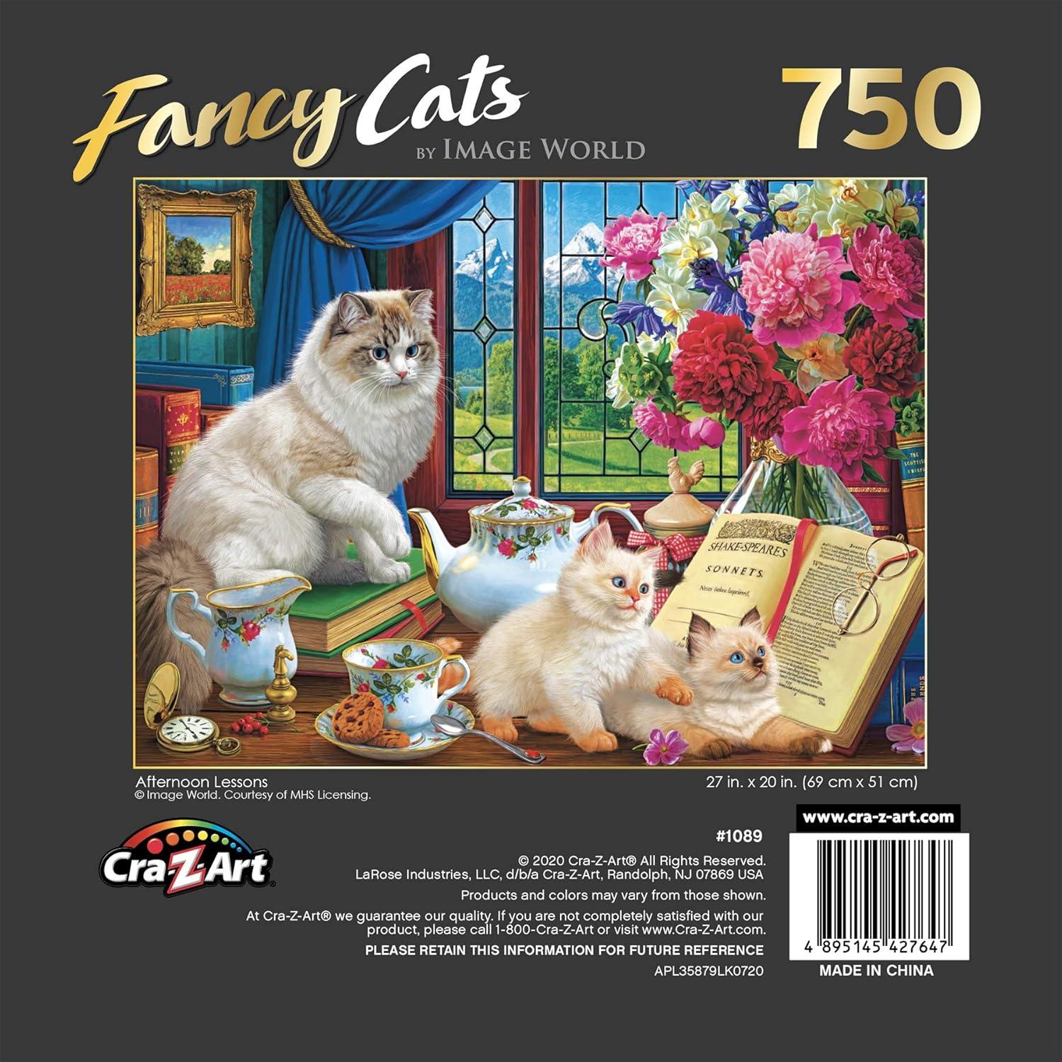 Rompecabezas Cra-Z-Art 750 Piezas Gatos Elegantes Lecciones de Tarde