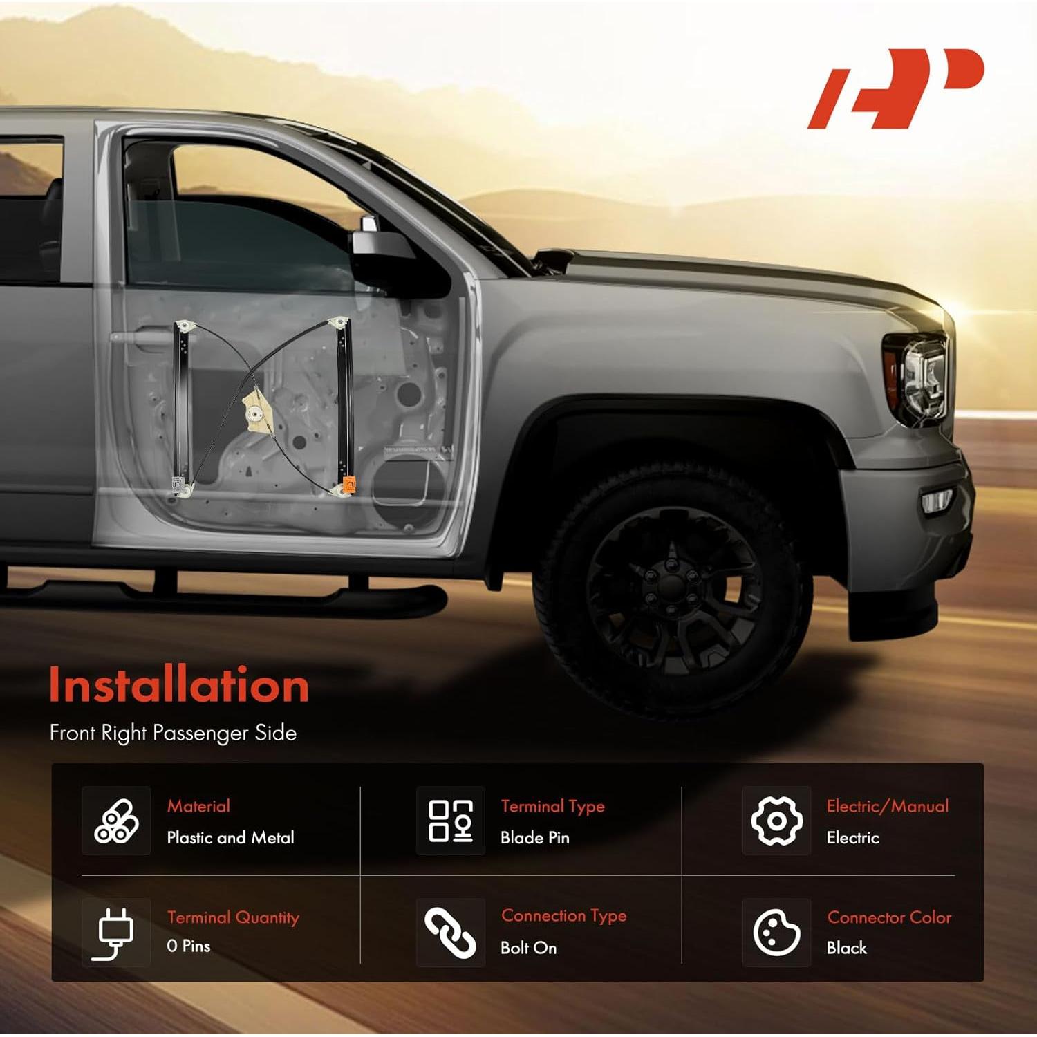 Regulador Ventana Eléctrico A-Premium VW Touareg 2004-2010