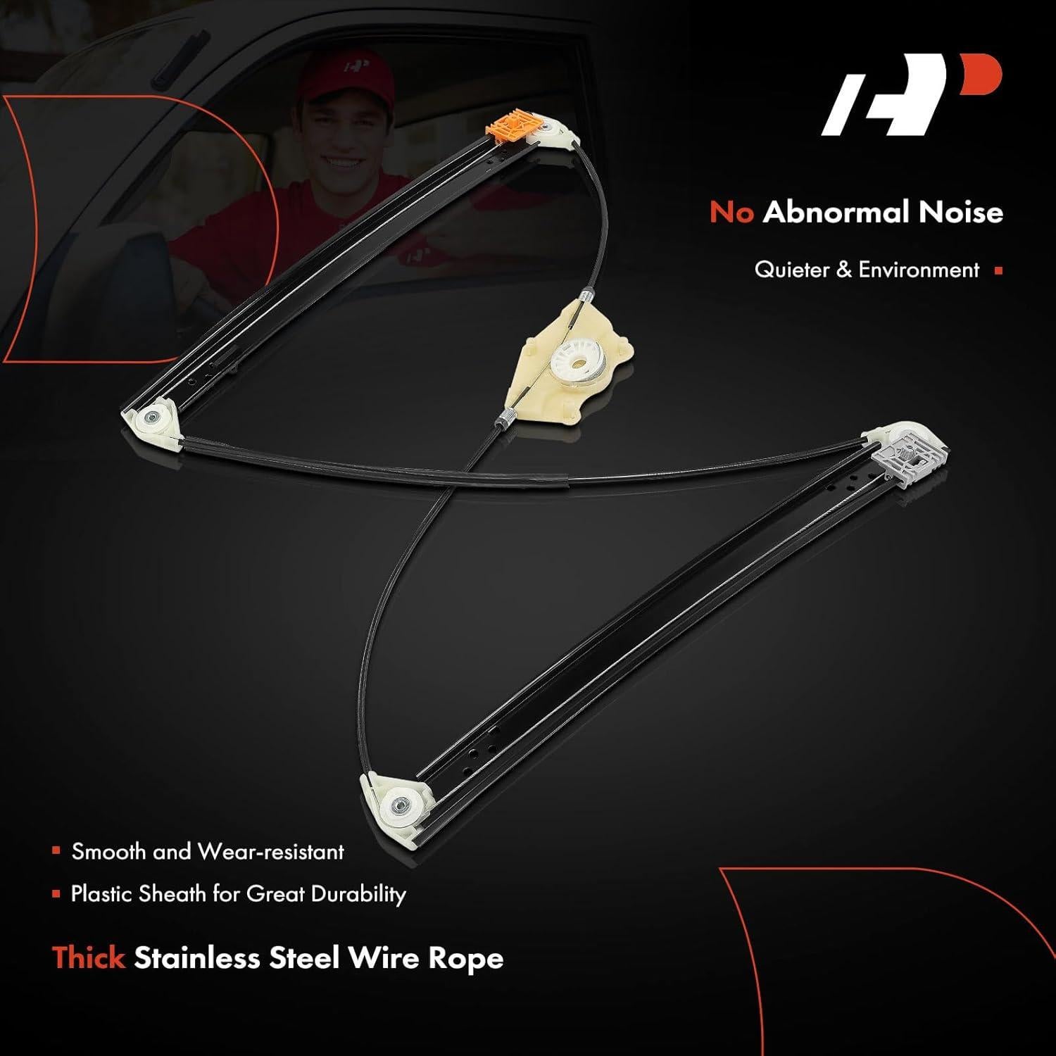 Regulador Ventana Eléctrico A-Premium VW Touareg 2004-2010