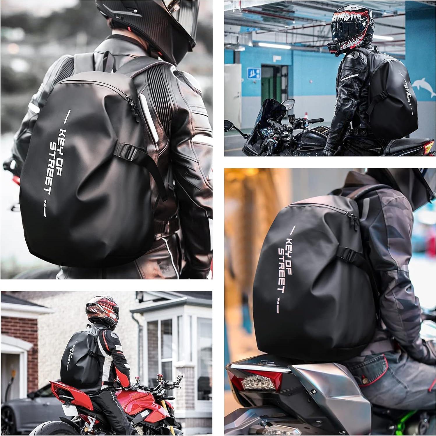 Motorcycle Backpack,Waterproof Helmet Backpack for Men,Motorcycle Accessories,Travel Backpack