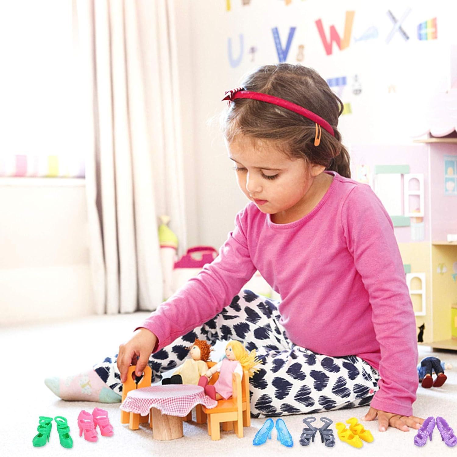 Zapatos de Muñeca JANYUN 30 Pares Varios Estilos 10 cm