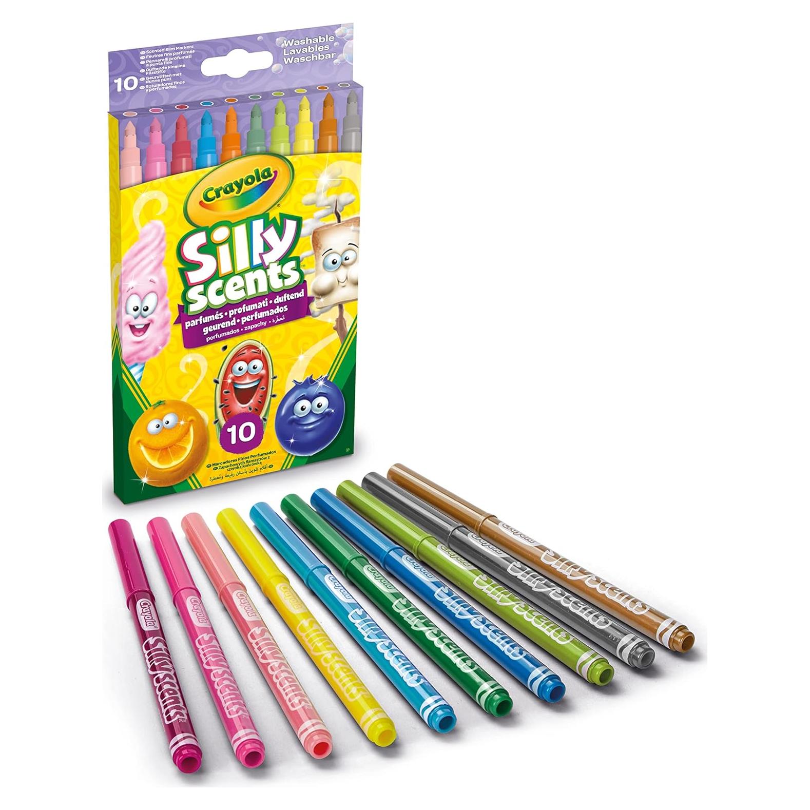 Marcadores Aromáticos Lavables Crayola Silly Scents - 10 Colores