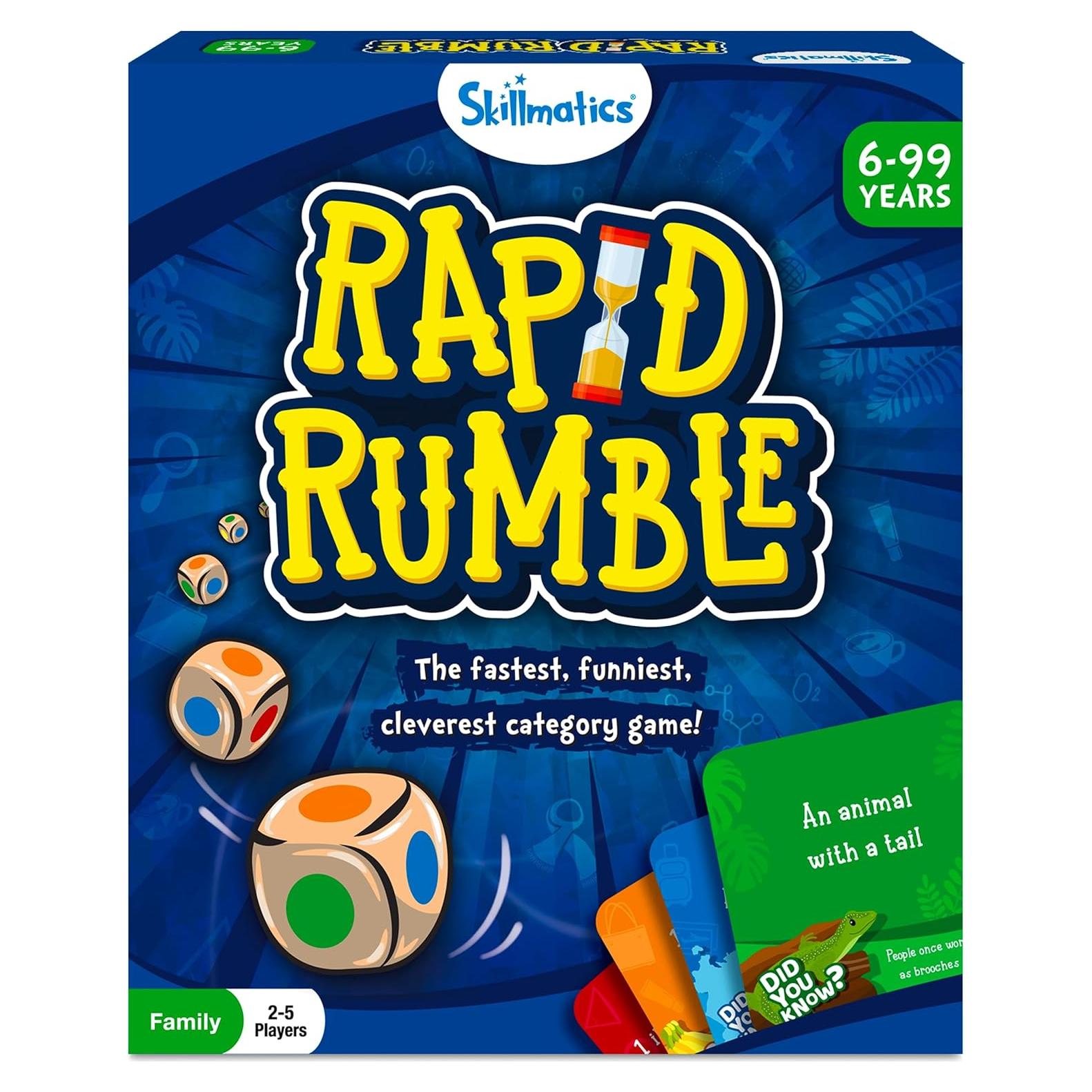 Skillmatics Rapid Rumble - Juego de Mesa Rápido para Familias
