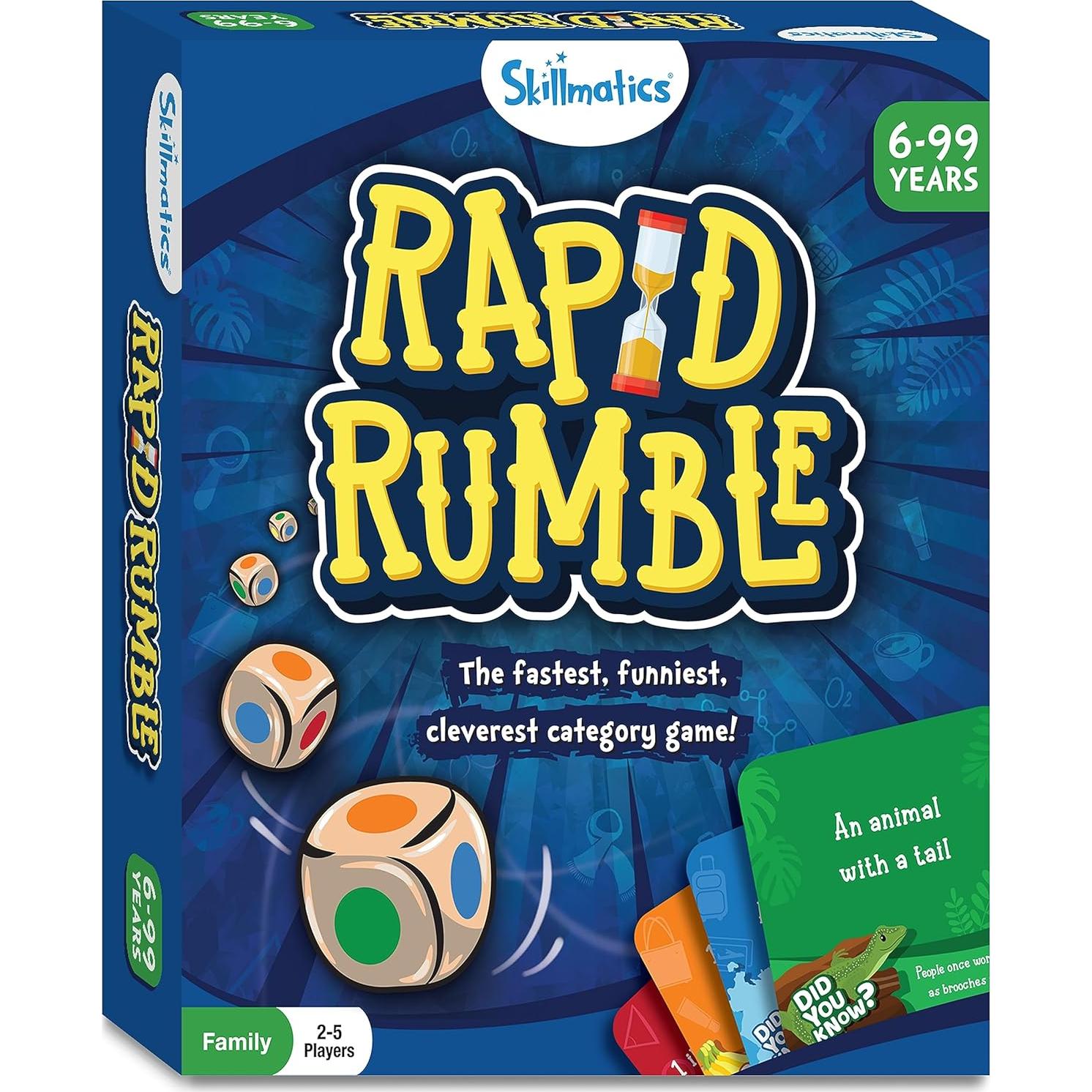 Skillmatics Rapid Rumble - Juego de Mesa Rápido para Familias