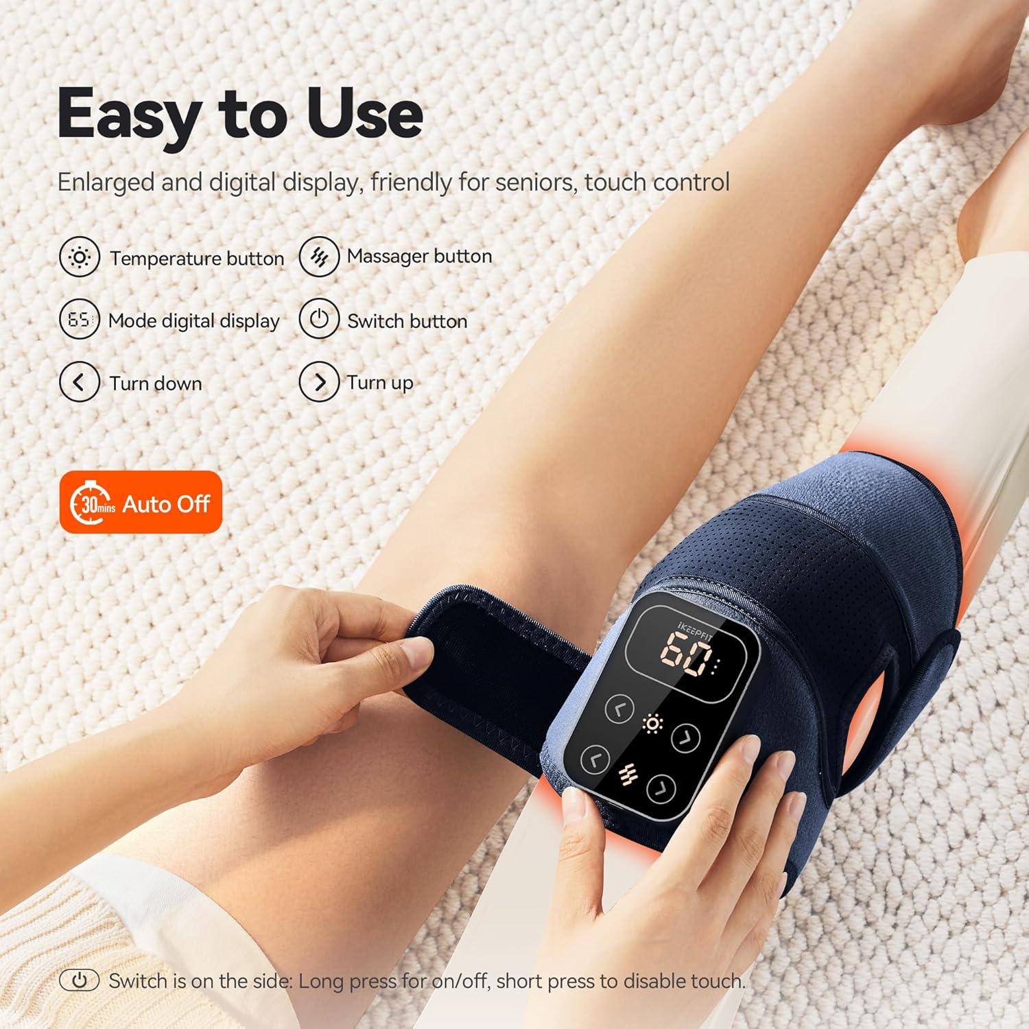 Masajeador de Rodilla Inalámbrico IKEEPFIT MAXwarm 4.0 con Calor