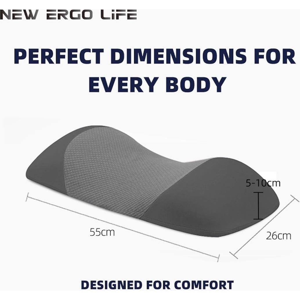 Almohada Lumbar New Ergo Life Espuma Viscoelástica 55x26cm