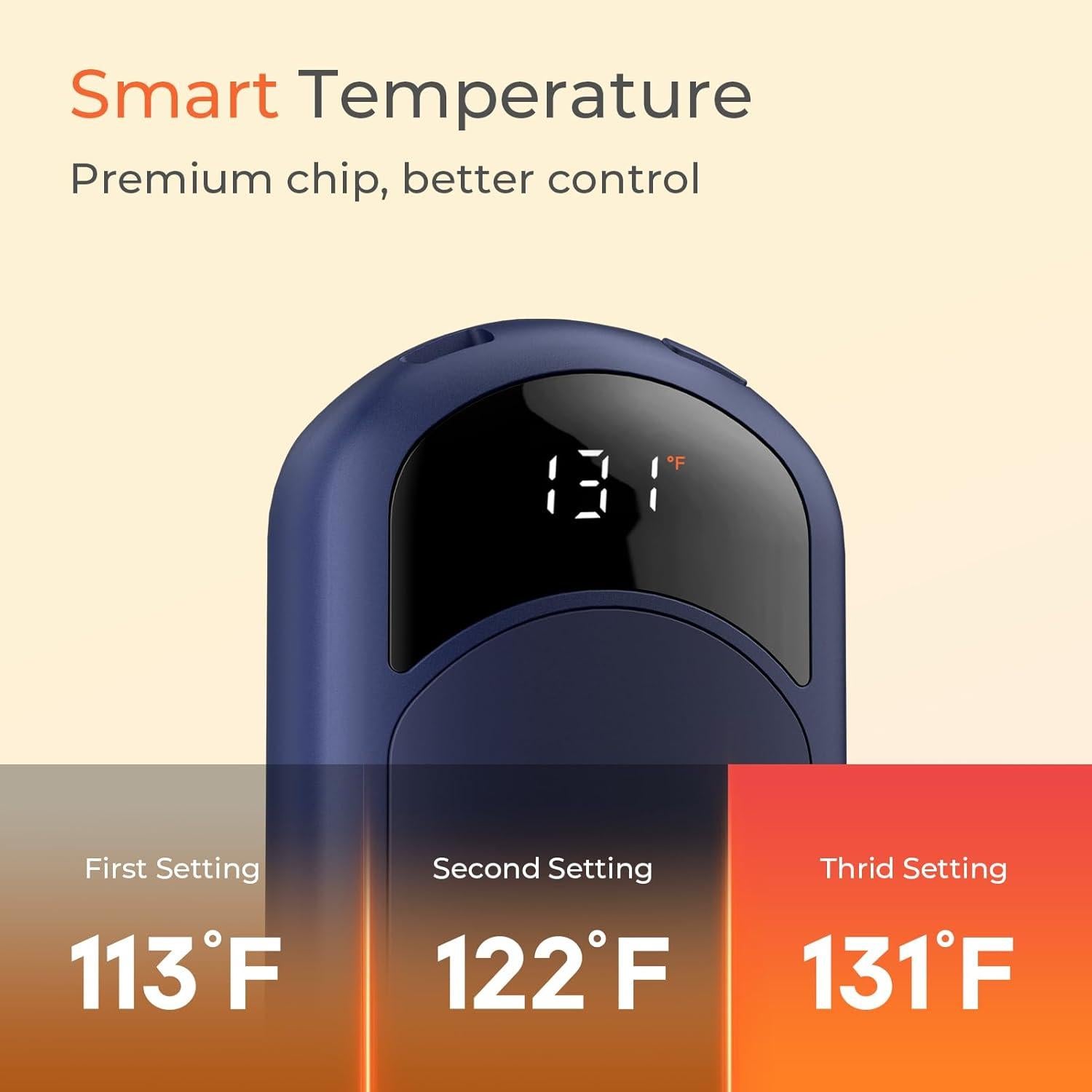 Calentadores de Manos Recargables Hotdot HW-06, 2 Piezas, 40-55°C