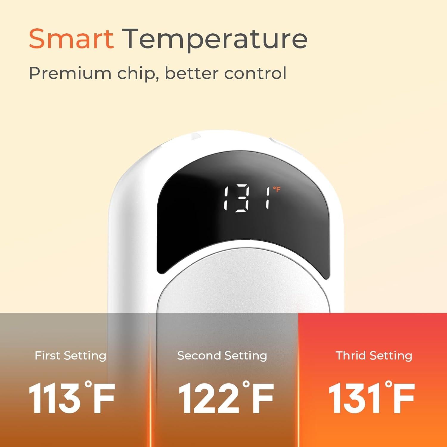 Calentadores de Manos Recargables Hotdot HW-06, 2 Piezas, 40-55°C