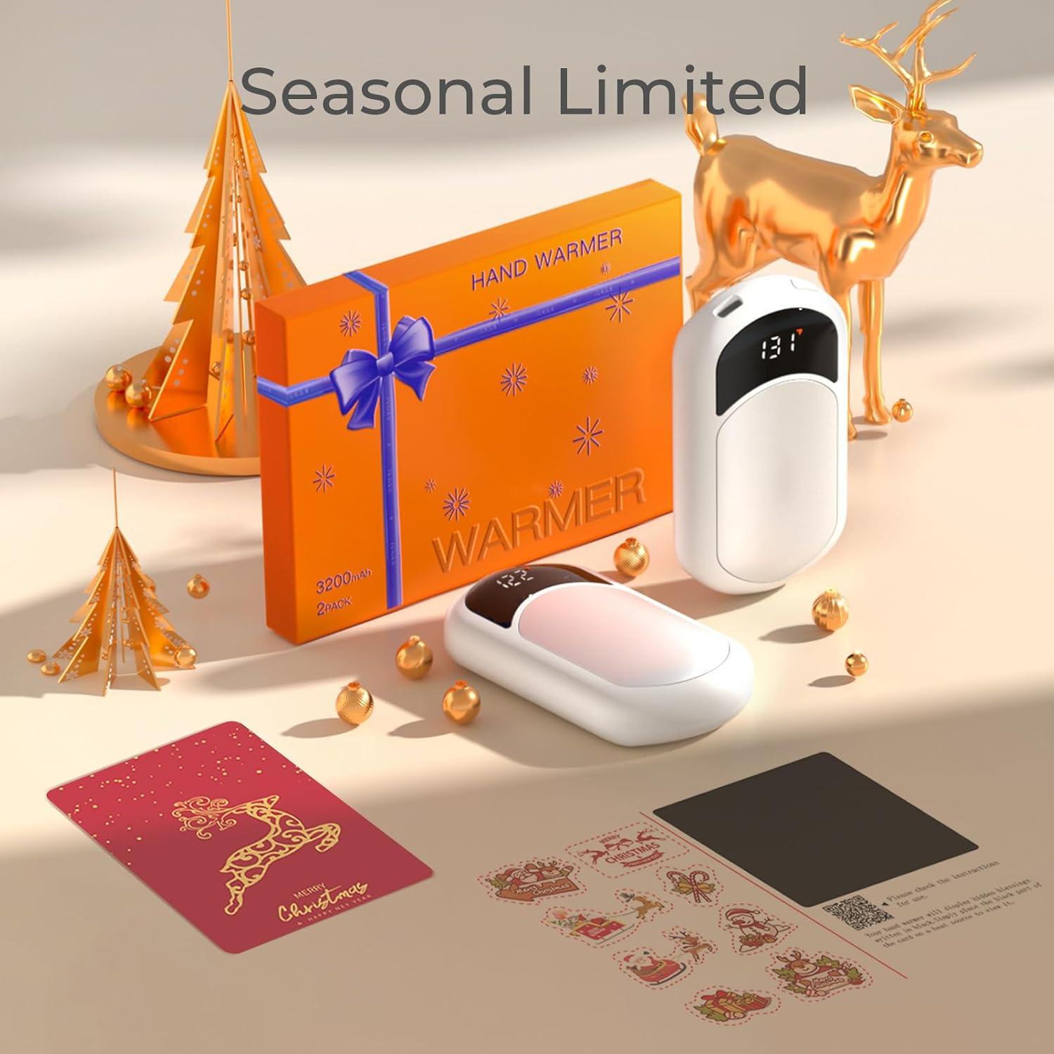 Calentadores de Manos Recargables Hotdot HW-06, 2 Paquete, 40-55°C