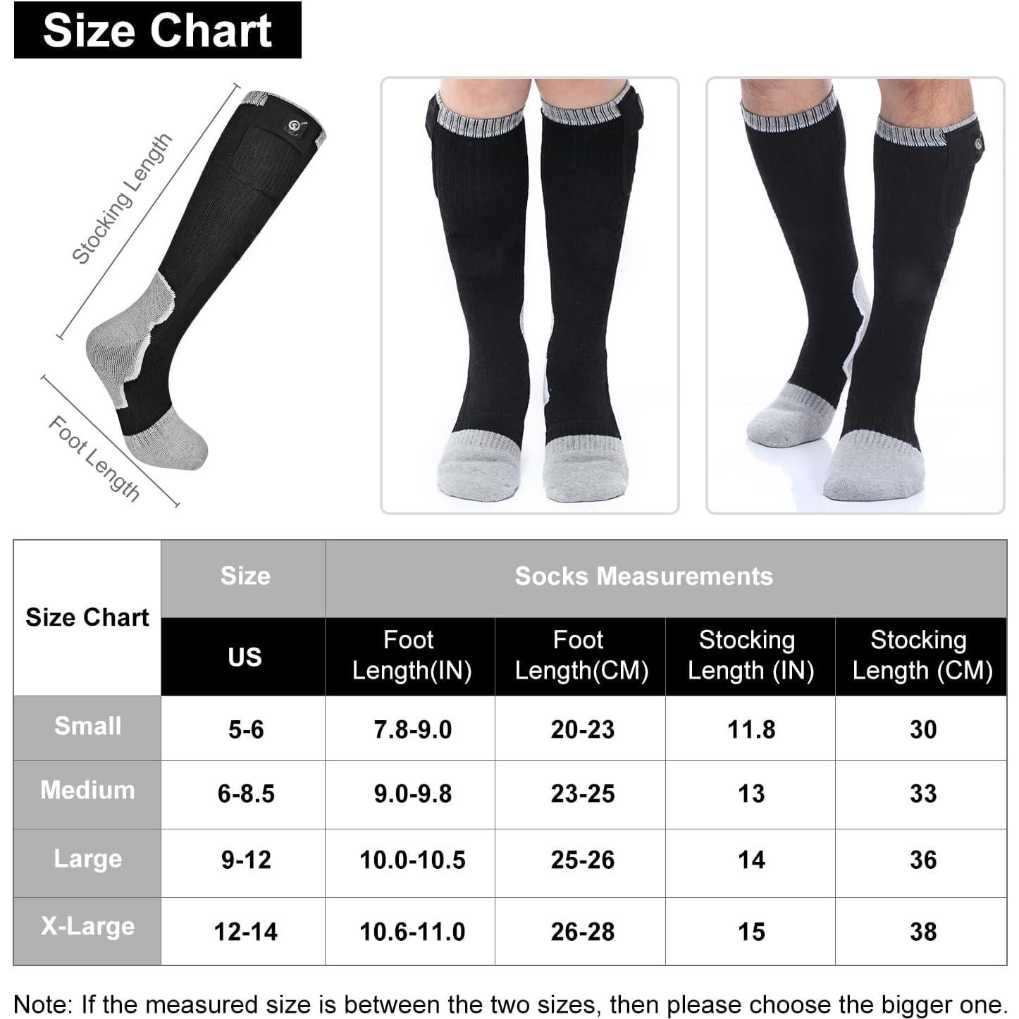 Calcetines Calentados Eléctricos Day Wolf Unisex 7.4V 2200mAh