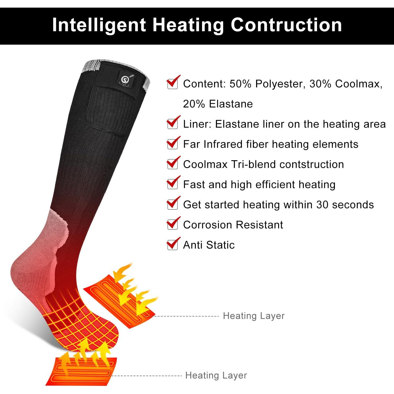 Calcetines Calentados Eléctricos Day Wolf Unisex 7.4V 2200mAh