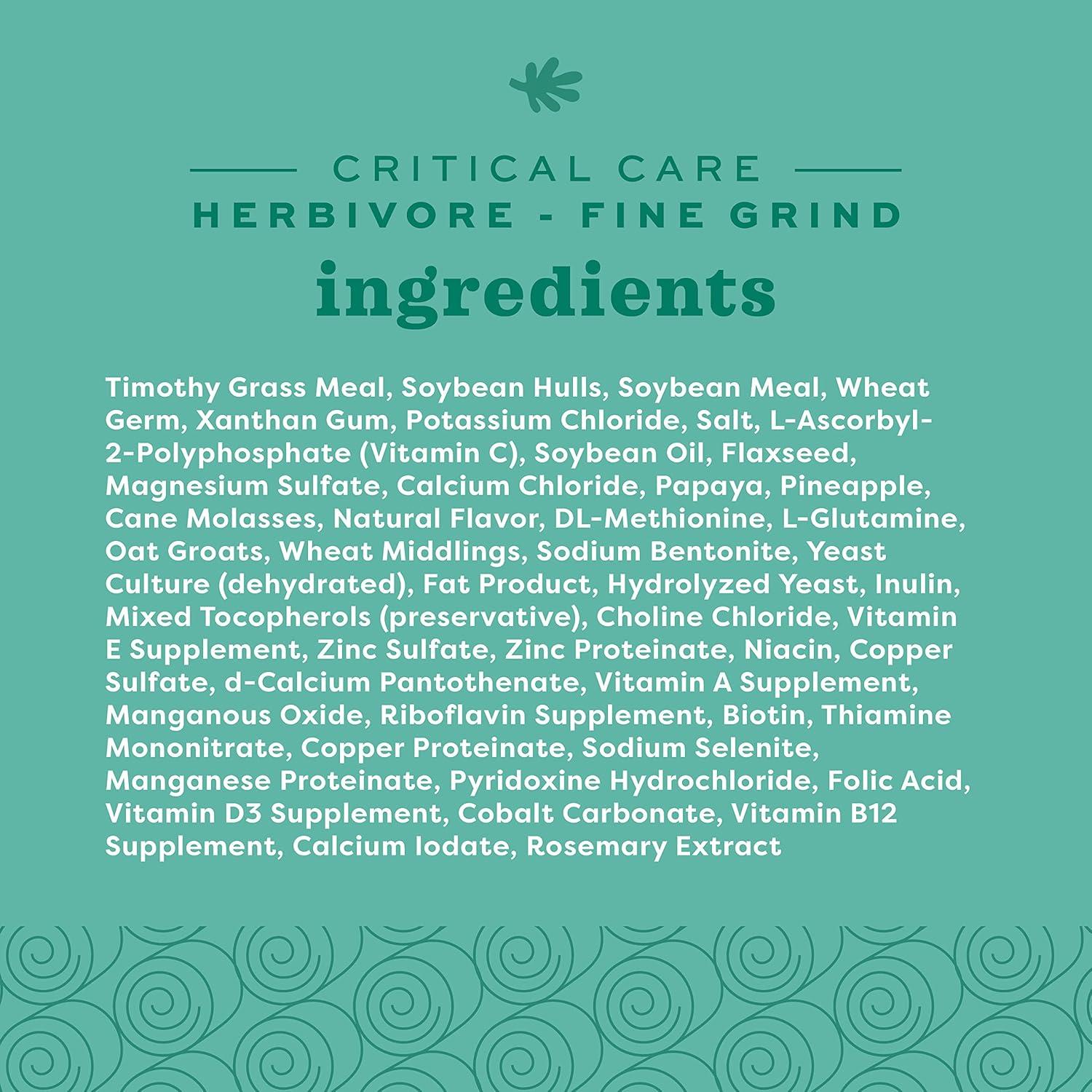 Comida de Emergencia Oxbow Critical Care 100g Papaya