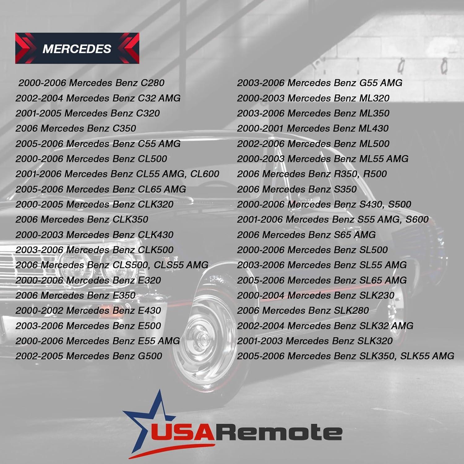 Funda Control Remoto Mercedes Clase C E G SLK AMG - 2 Piezas