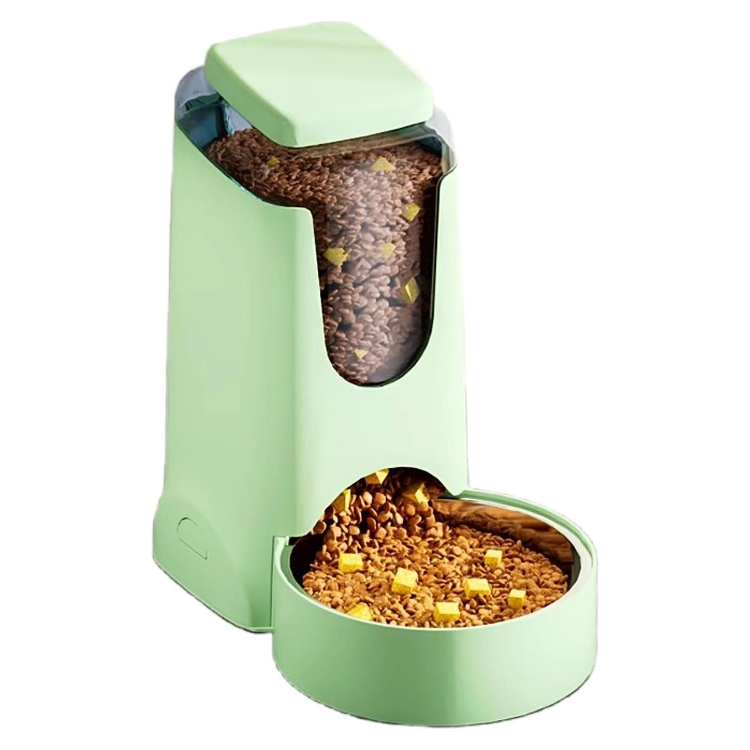 Comedero Automático Hamiledyi 2.8L Acero Inoxidable Verde Claro