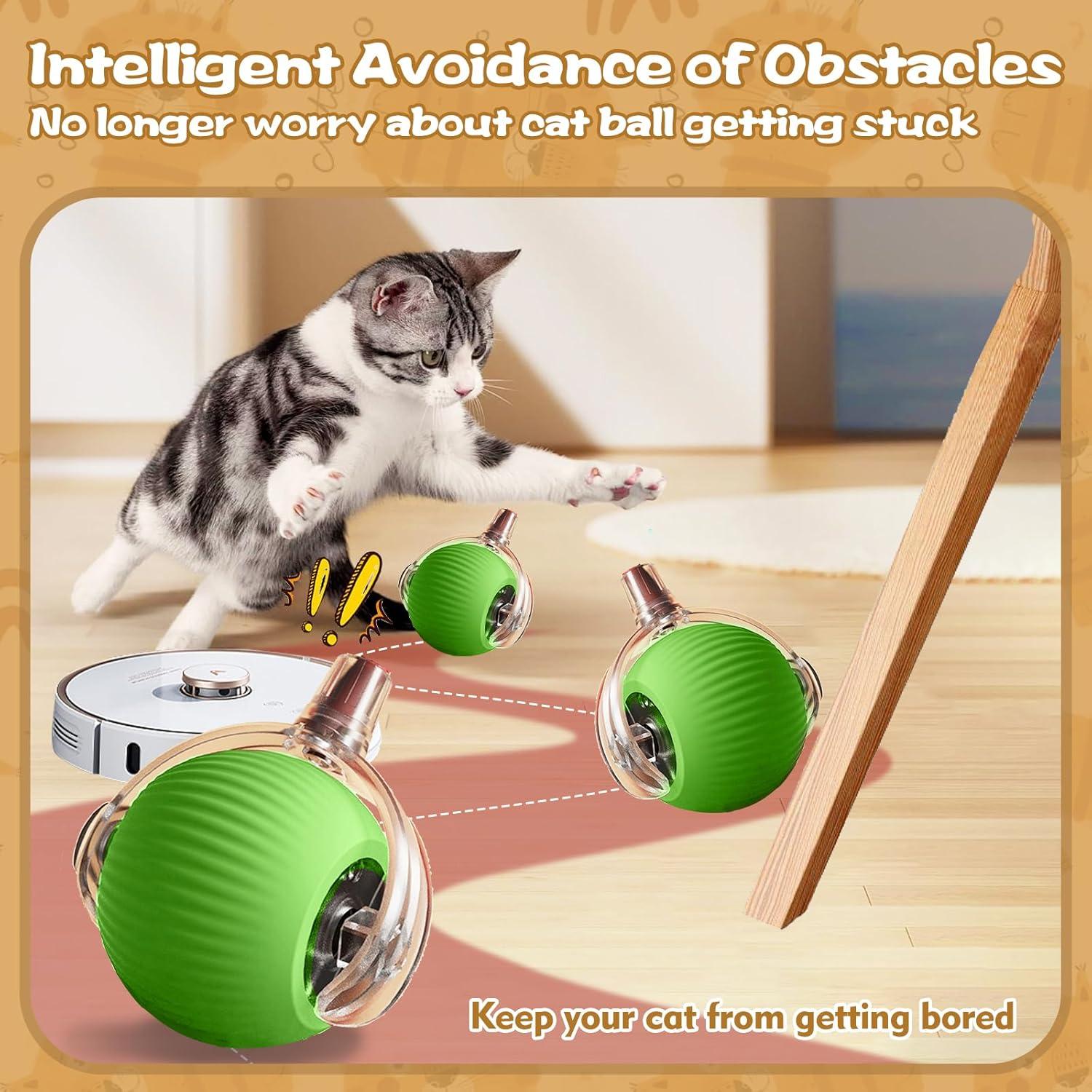 Bola Interactiva para Gatos Peppy Pet - Juguete Automático Verde
