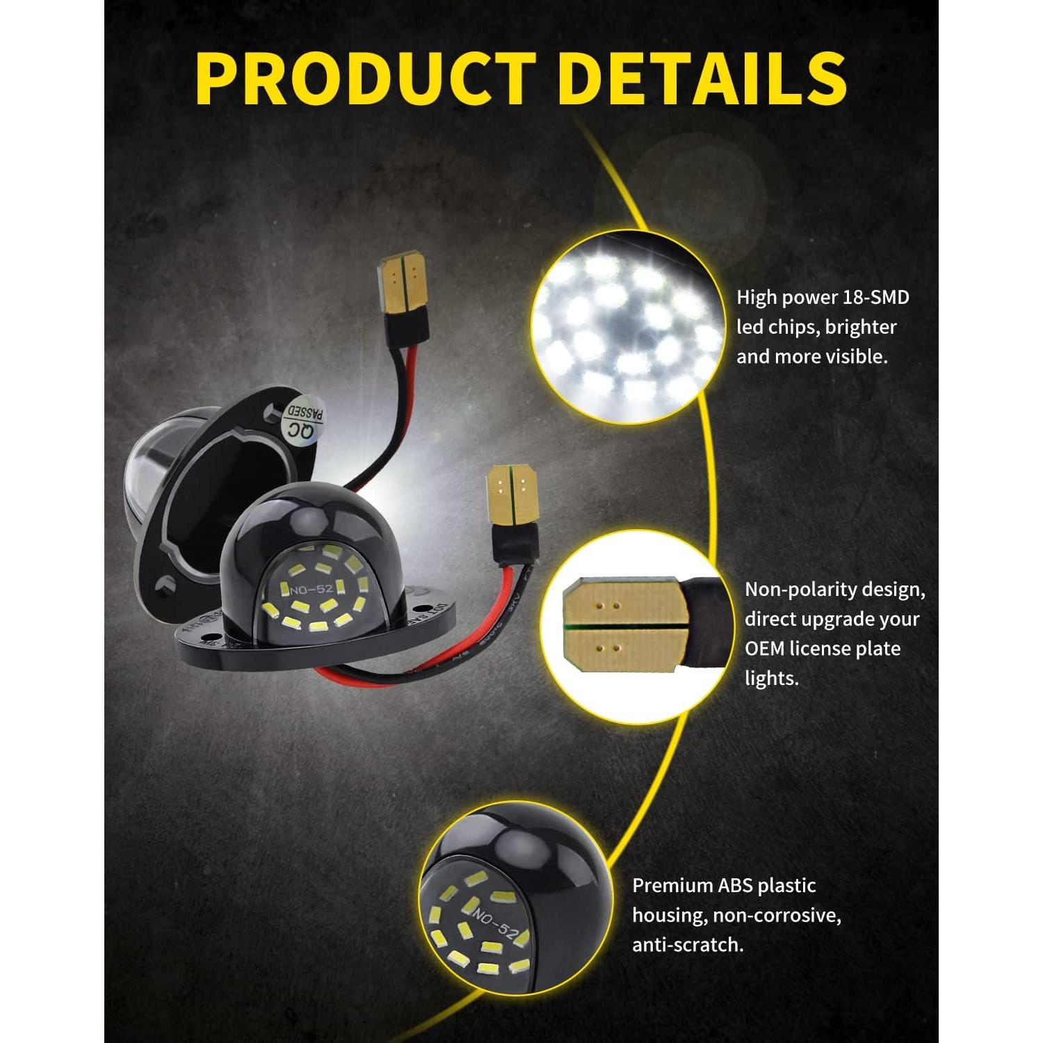 Luces LED Asgohme para Placas de Licencia Dodge RAM 1500