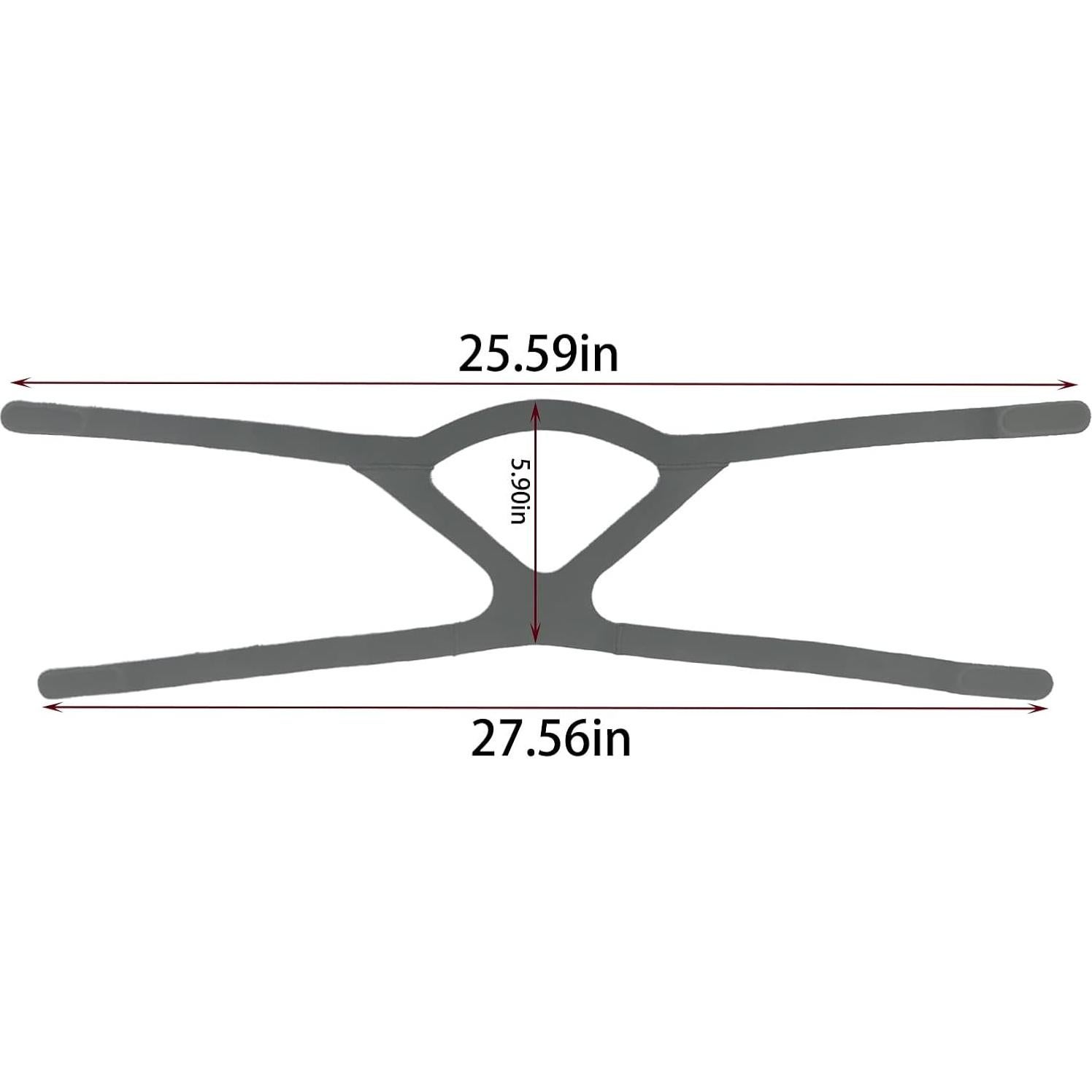 CPAP Mask Headgear Strap, Universal CPAP Headgear Strap for CPAP Mask, Comfortable Durable Stretchy Material, StandardGray (Headgear Only) (Blue, blue-1pcs)