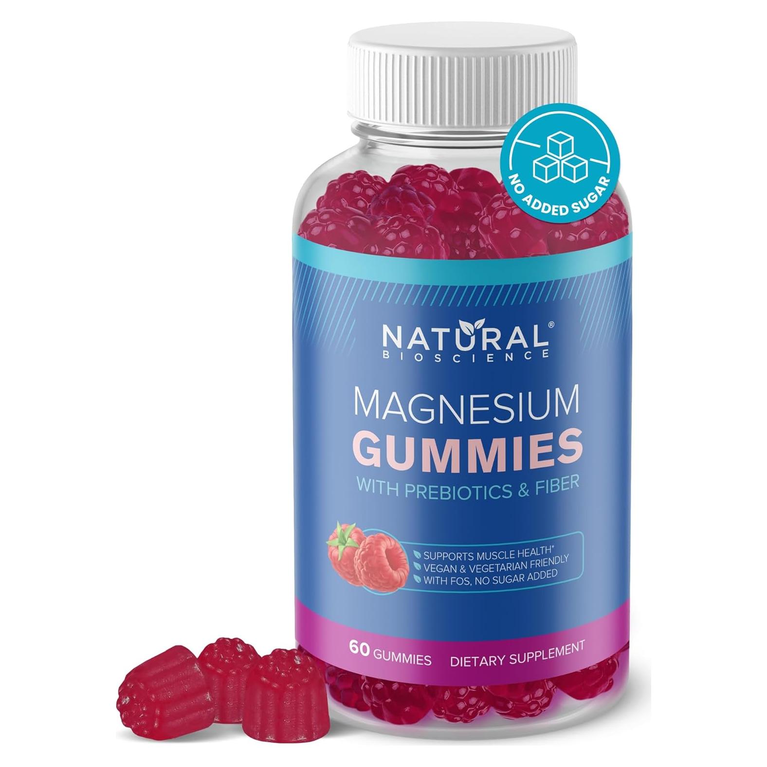 Gomitas de Magnesio Sin Azúcar Natural BioScience 60 Unidades