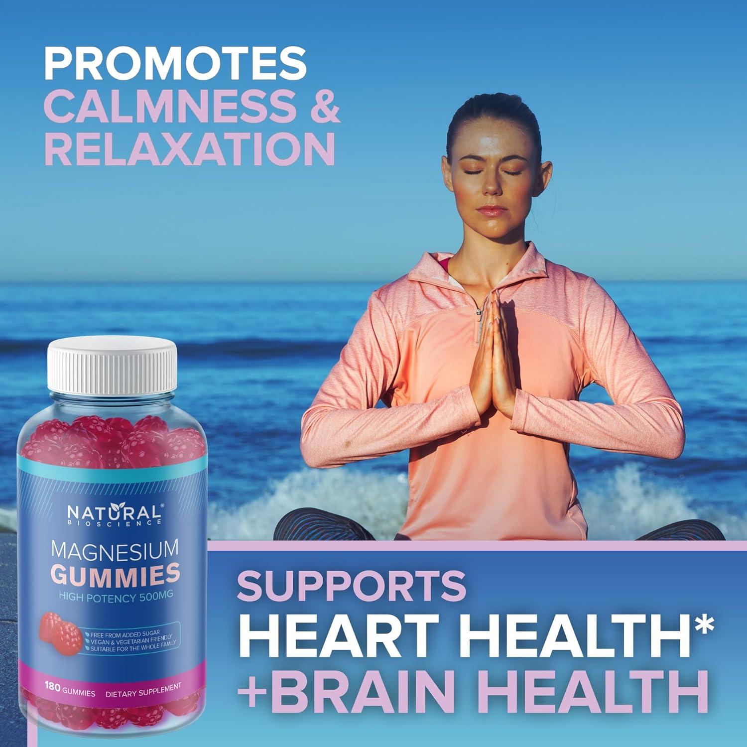 Gomitas de Magnesio Sin Azúcar Natural BioScience 60 Unidades