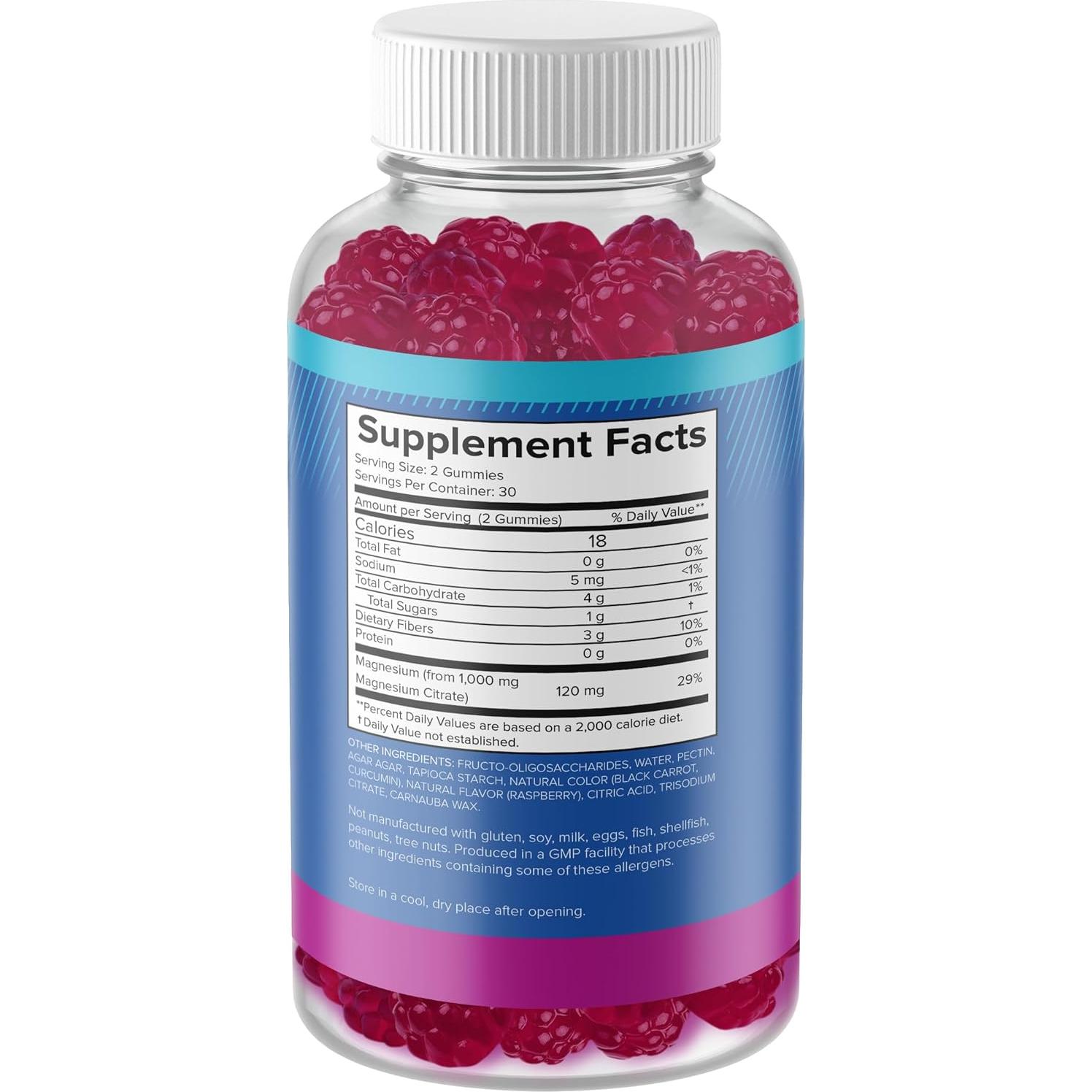 Gomitas de Magnesio Sin Azúcar Natural BioScience 60 Unidades