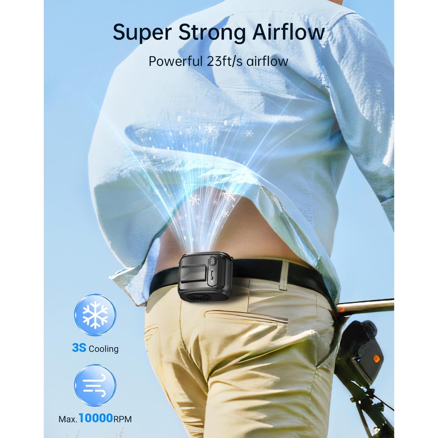 Ventilador Portátil SWEETFULL S21 Recargable 100 Velocidades