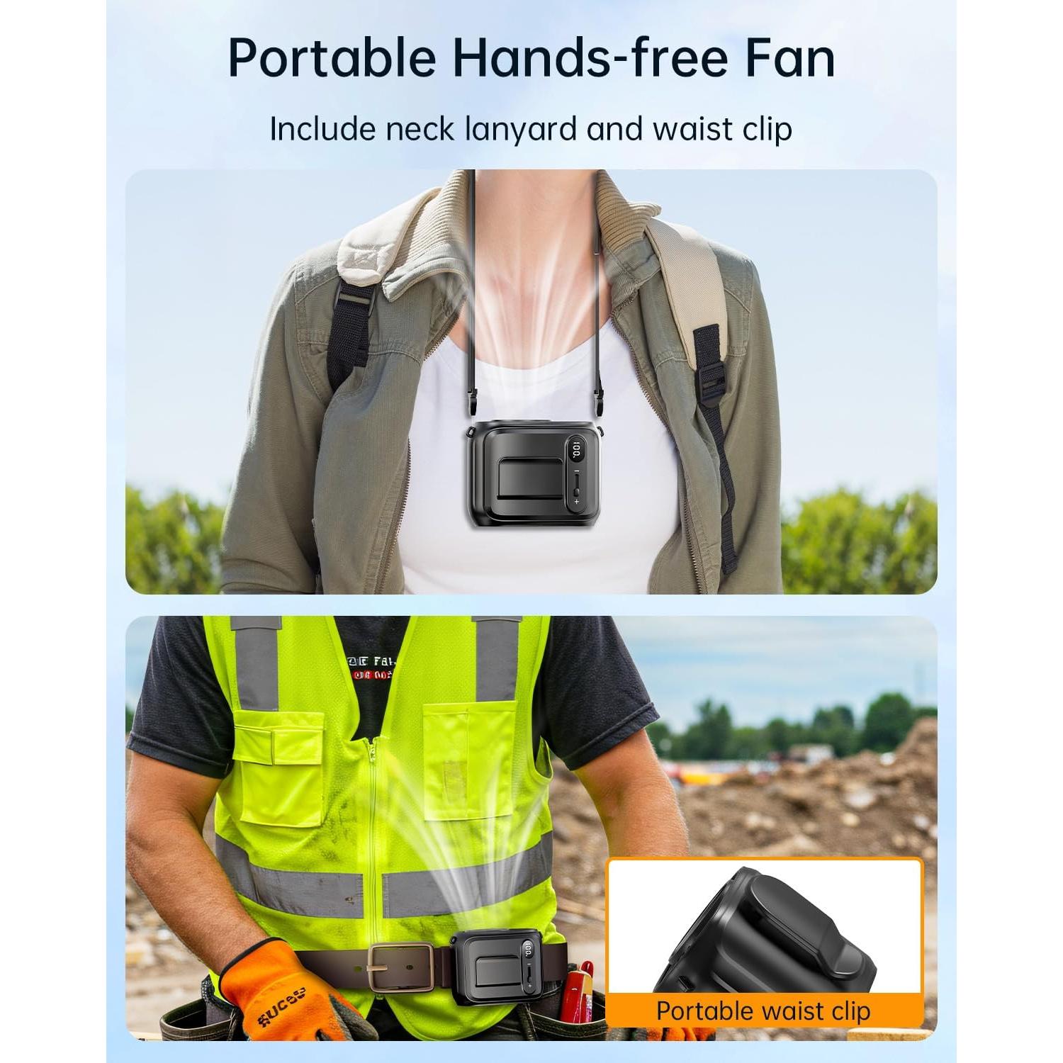 Ventilador Portátil SWEETFULL S21 Recargable 100 Velocidades