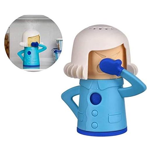Chilly Mama Baking Soda Fridge and Freezer Microwave oven Odor Absorber & Freshener, Cool Mama Angry Mama Refrigerator Deodorizer Eliminator Deodorizing Cleaner Household Kitchen Gadget Tools（Azure）