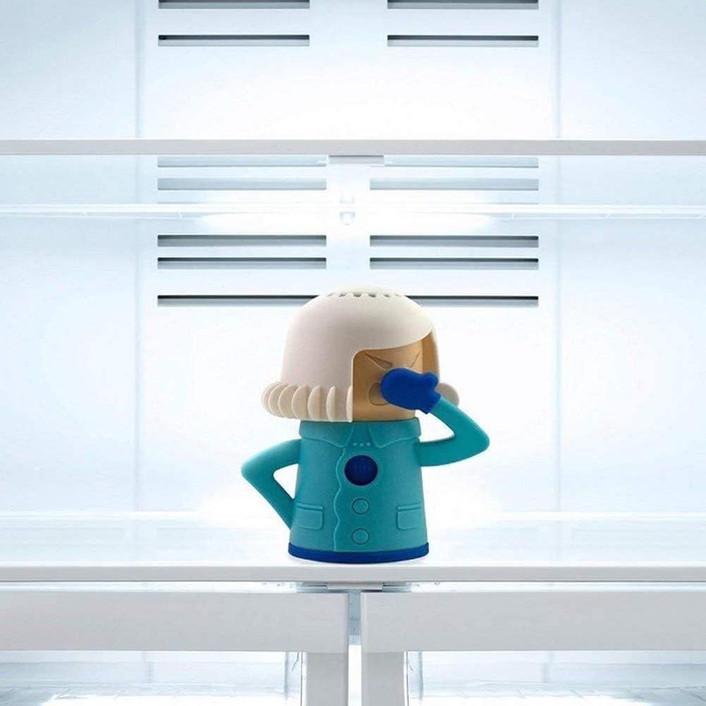 Chilly Mama Baking Soda Fridge and Freezer Microwave oven Odor Absorber & Freshener, Cool Mama Angry Mama Refrigerator Deodorizer Eliminator Deodorizing Cleaner Household Kitchen Gadget Tools（Azure）