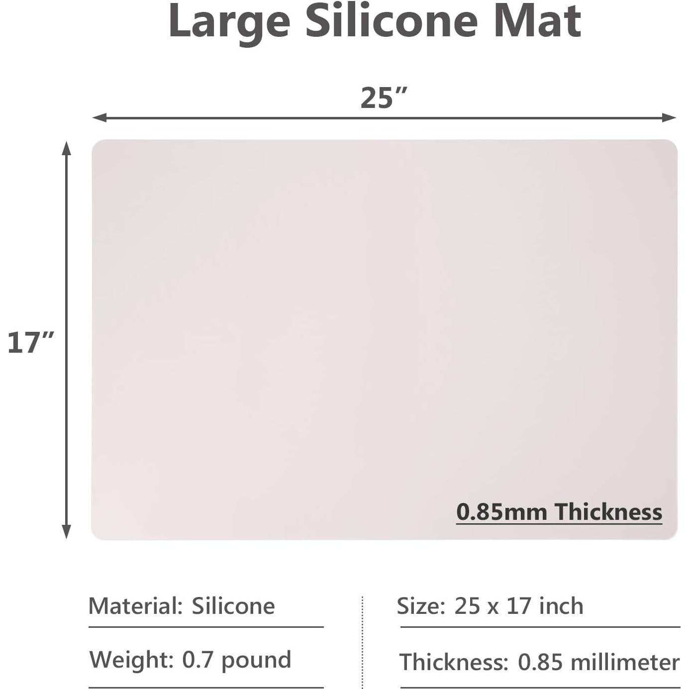 Mats de Silicona Gartful 2PCS Antideslizantes 63.5x43.2cm Beige