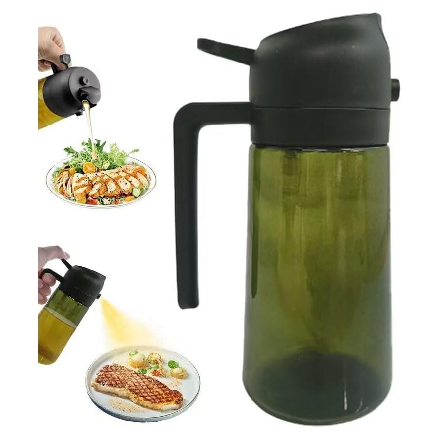 Dispensador de Aceite 2 en 1 Kitchen Maiden 470ml Negro