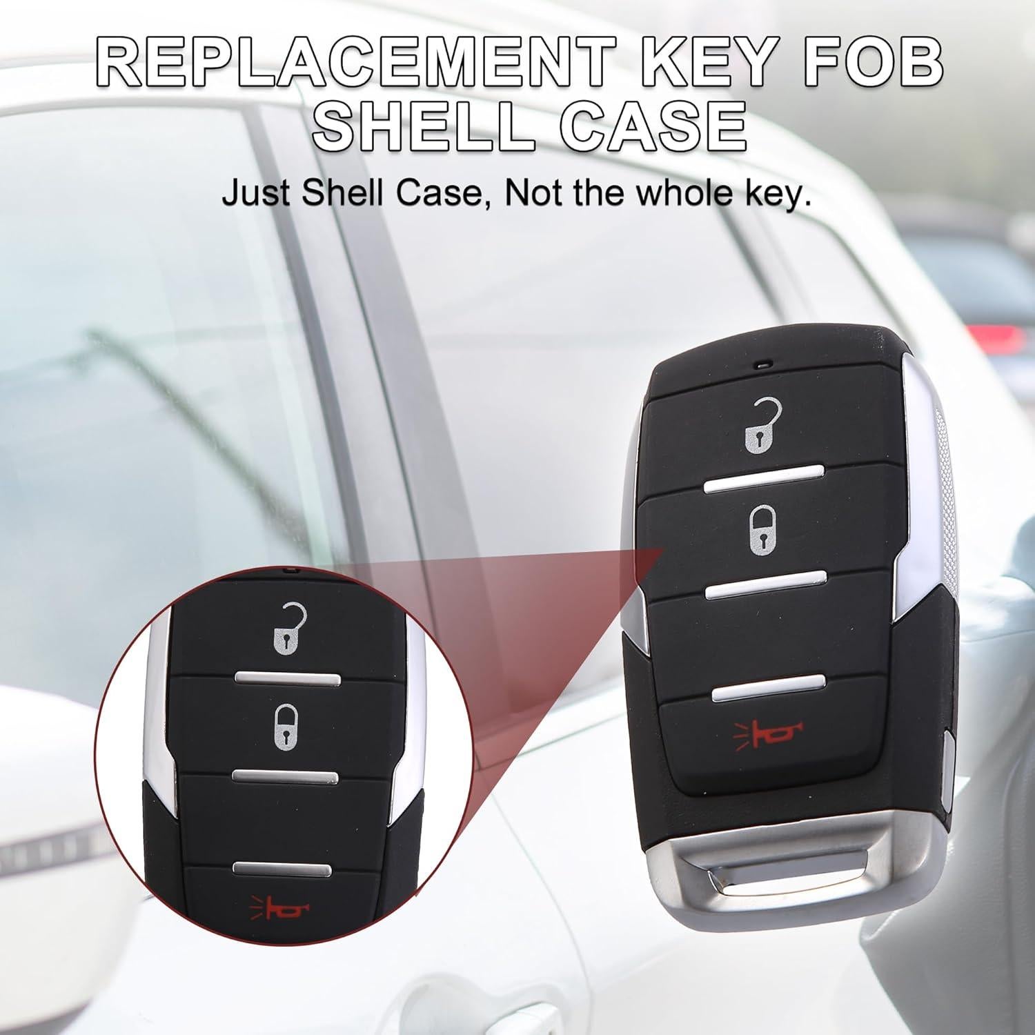 Funda de Llave Ram 1500 2019-2023 3 Botones Plástico