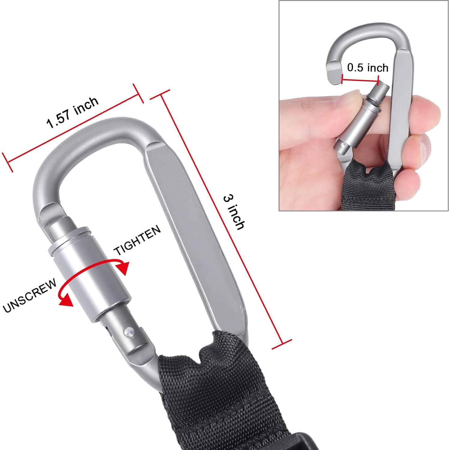 Correa de Equipaje Vividwise Negra Ajustable 46 cm con Gancho