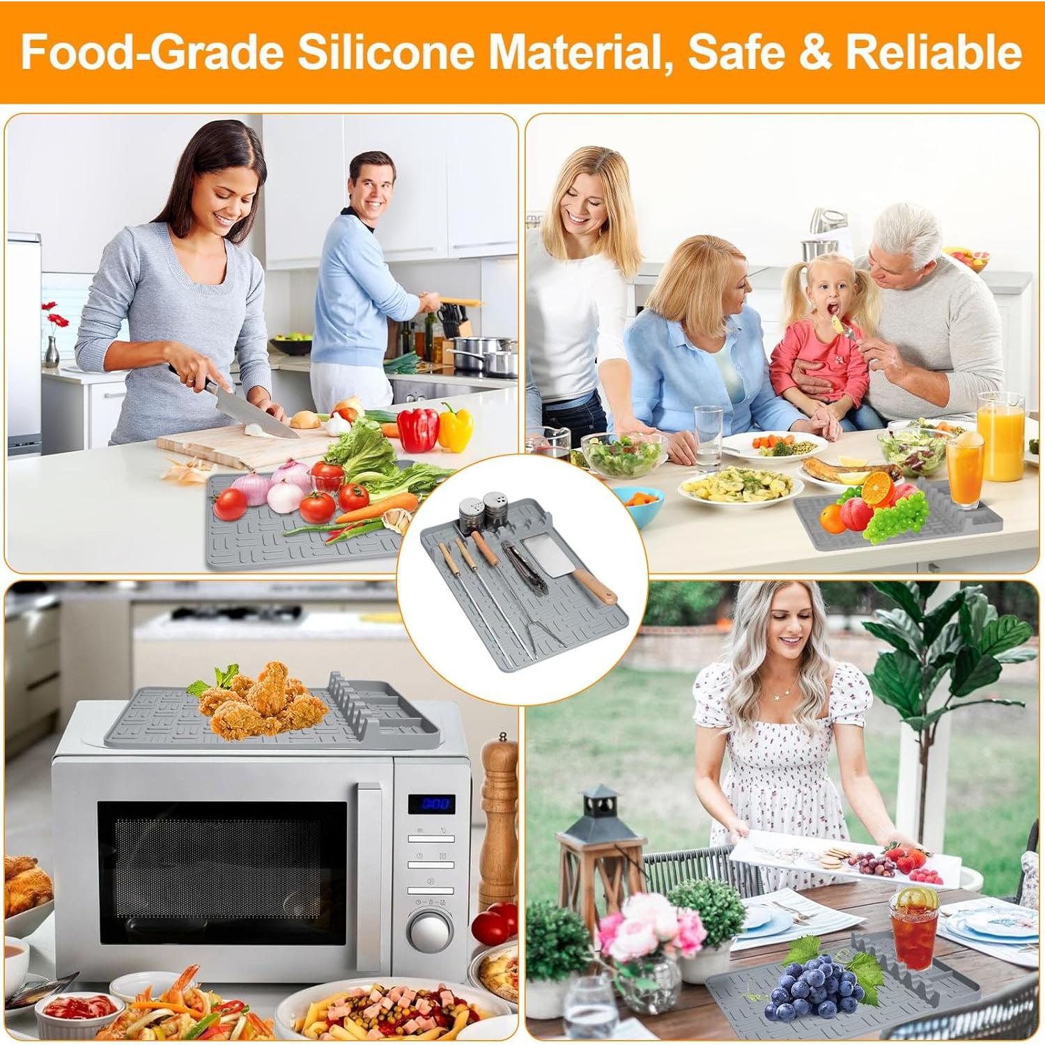 Alfombrilla de Silicona Grande Hidnvefen para Plancha Blackstone