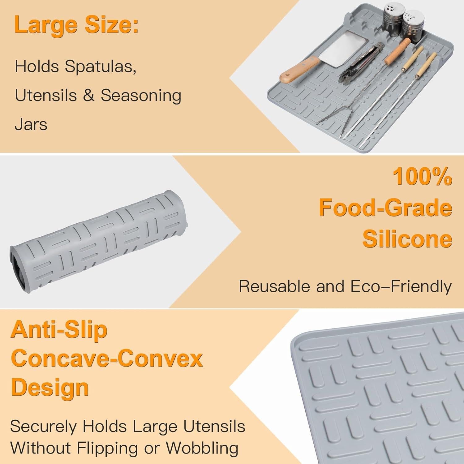 Alfombrilla de Silicona Grande Hidnvefen para Plancha Blackstone