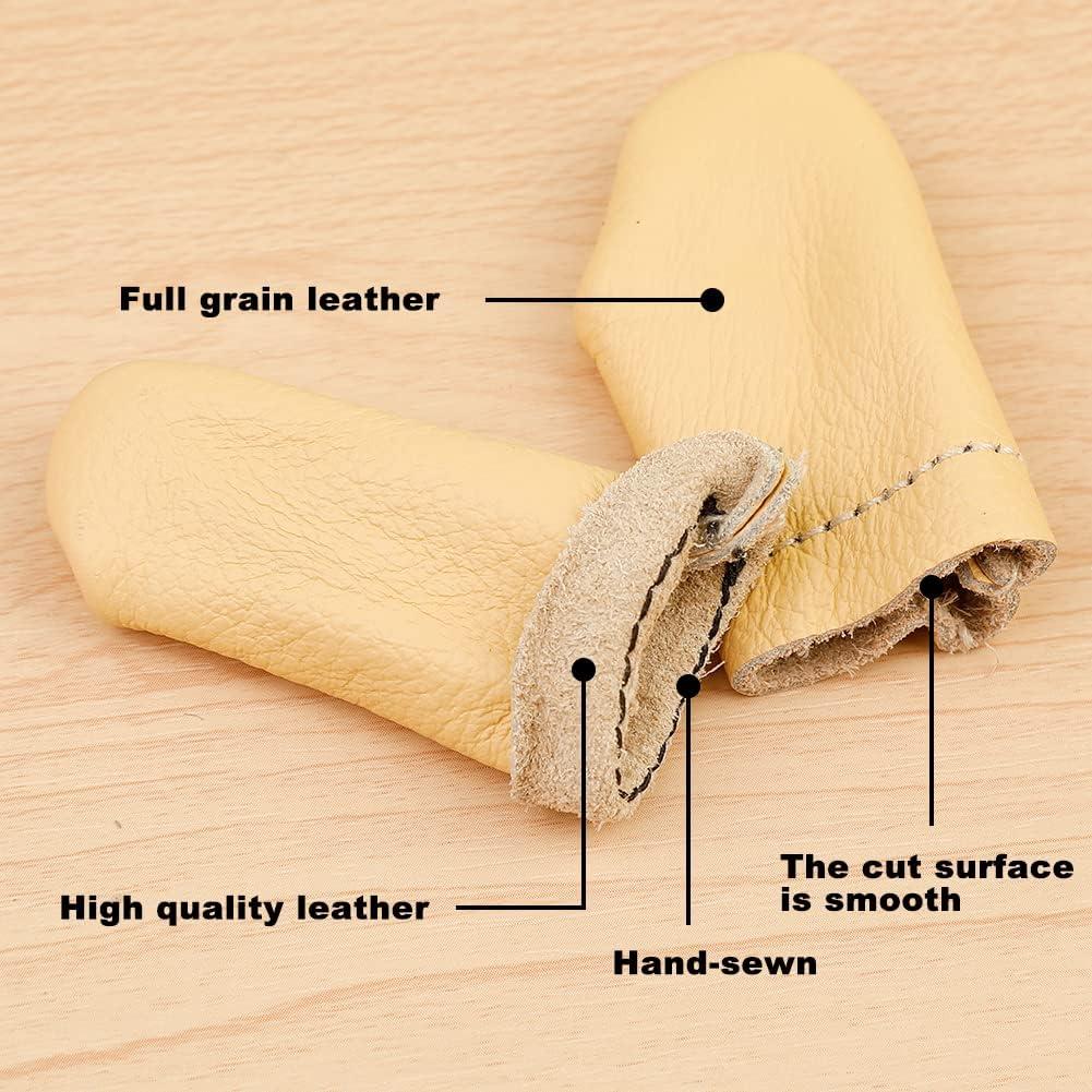 2 Pares Dedales de Cuero Mayboos para Costura y Manualidades