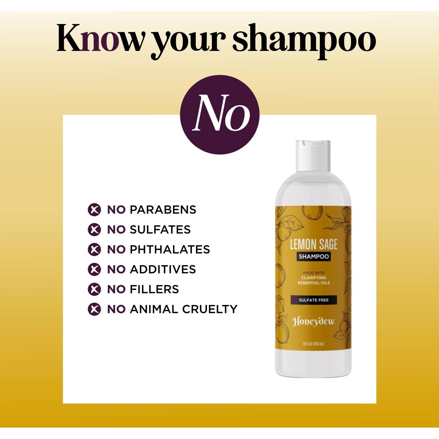 Champú Salvia Limón Sin Sulfatos 226g - Aclarador Cabello Graso